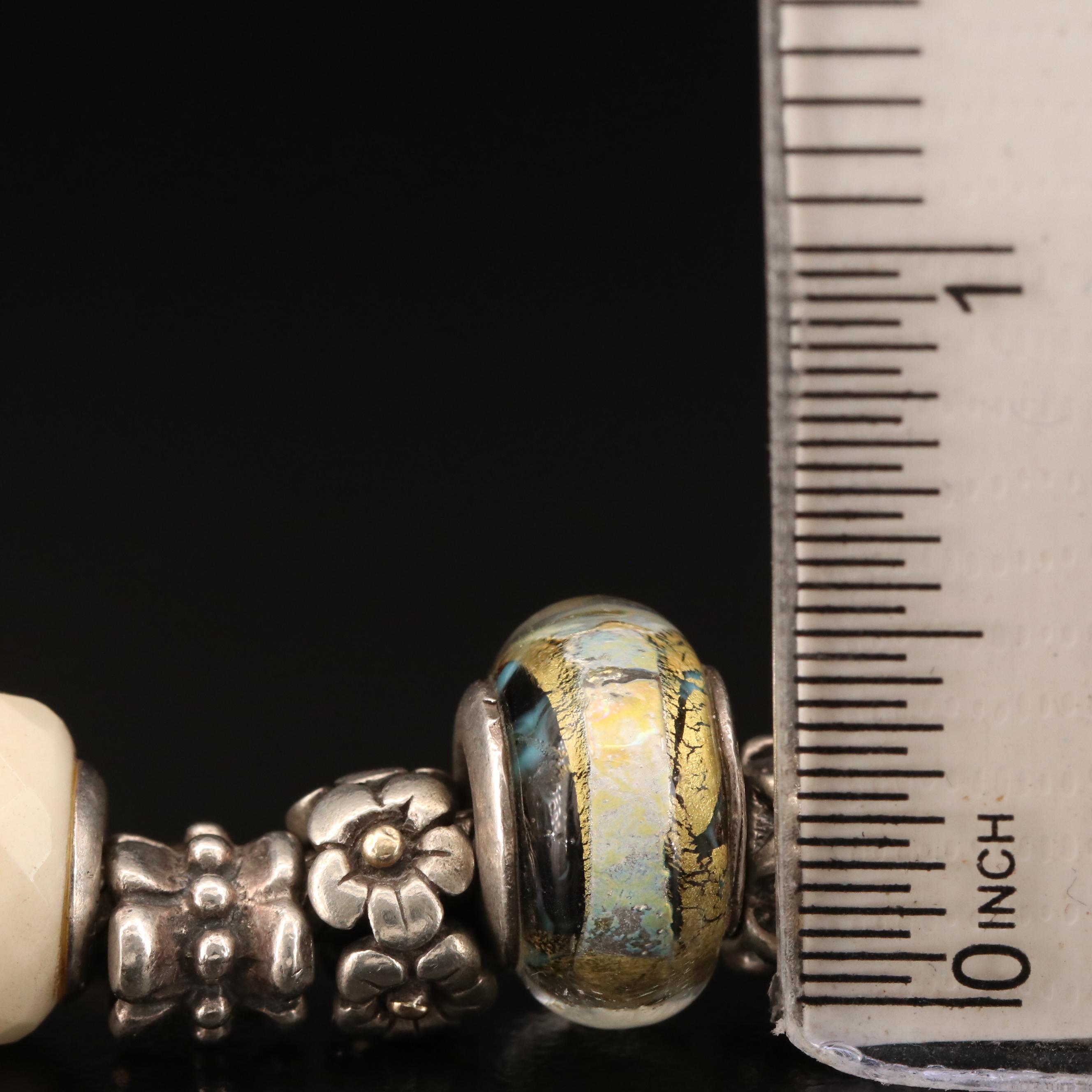 Samuel B Sterling Charm Bracelets with 14K, 18K and Topaz Accents