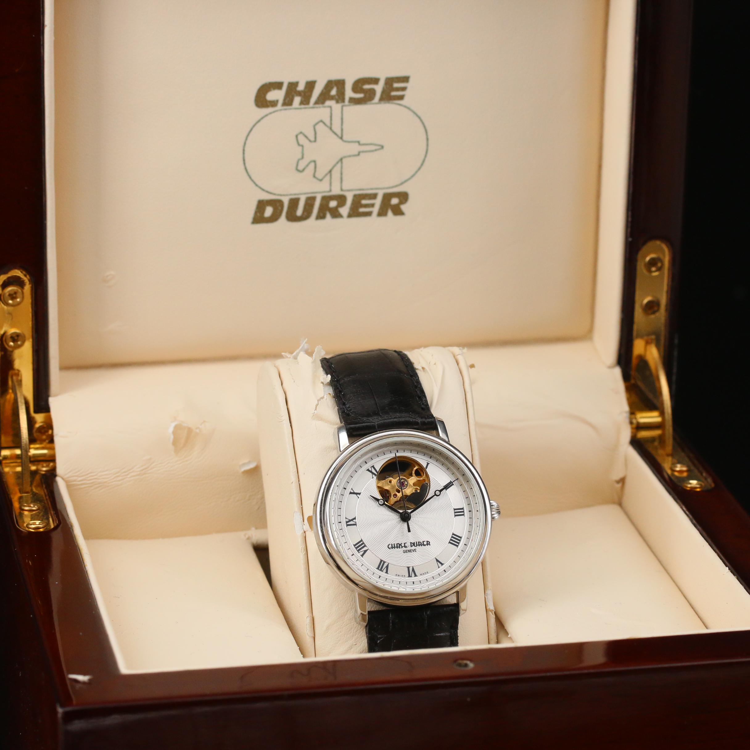 Chase-Durer "Courier" Stainless Steel Automatic Watch