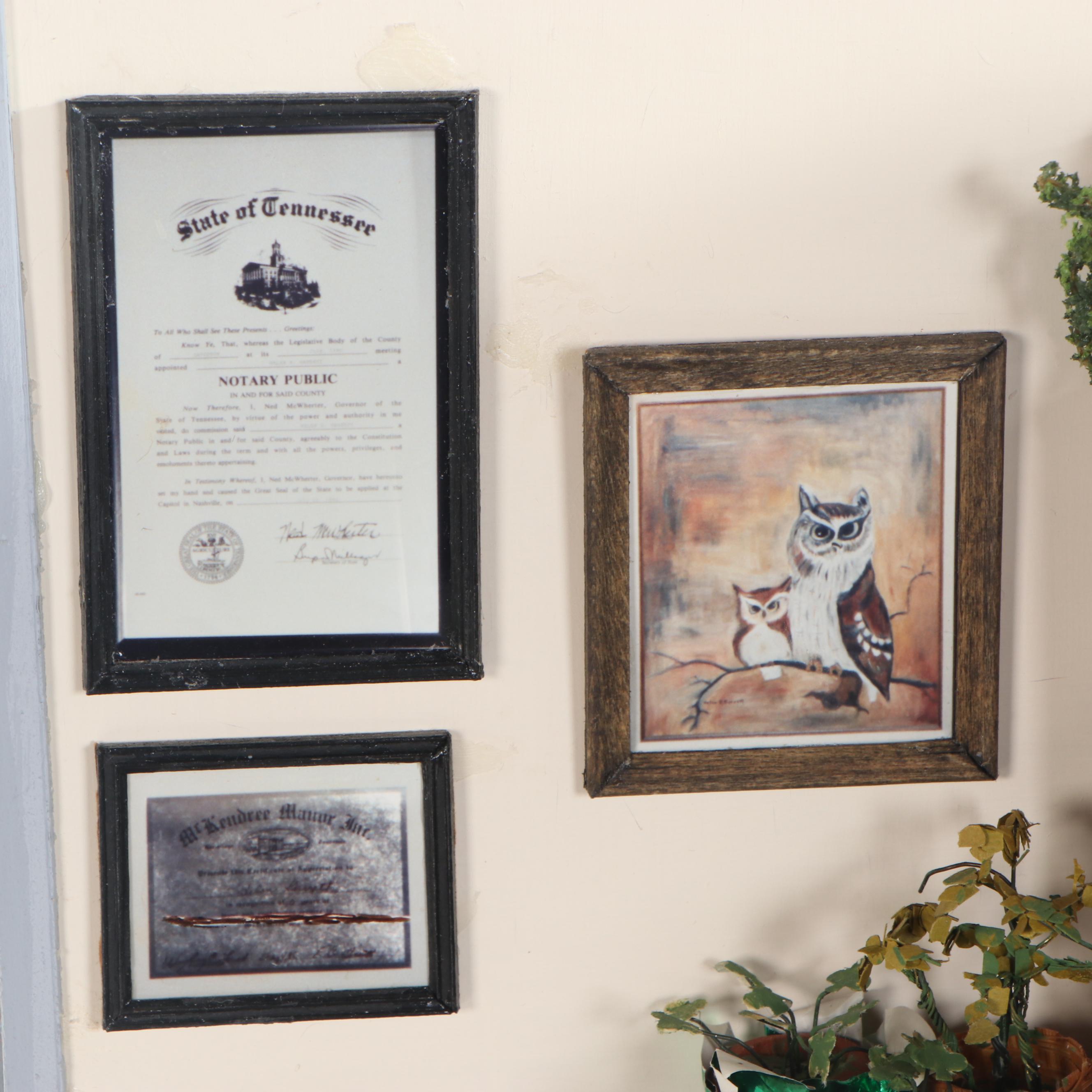 Miniature Office Diorama Featuring Furniture and Accessories, 1992