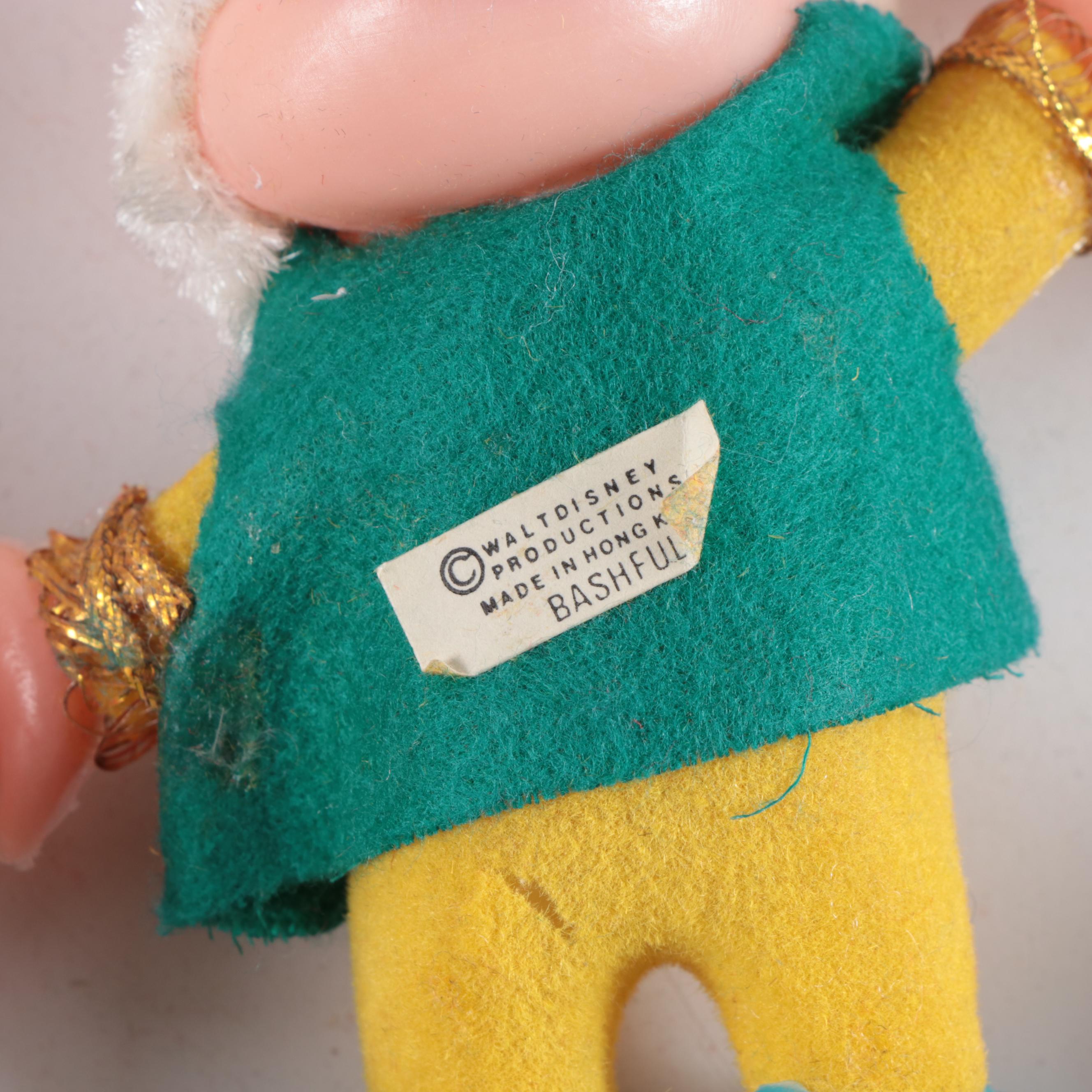 Walt Disney "Snow White and the Seven Dwarfs" Felted Ornaments, 1960s