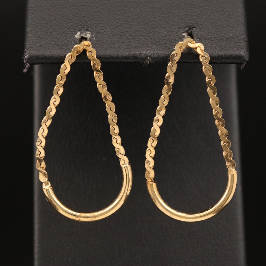 Serpentine Chain Drop Earrings