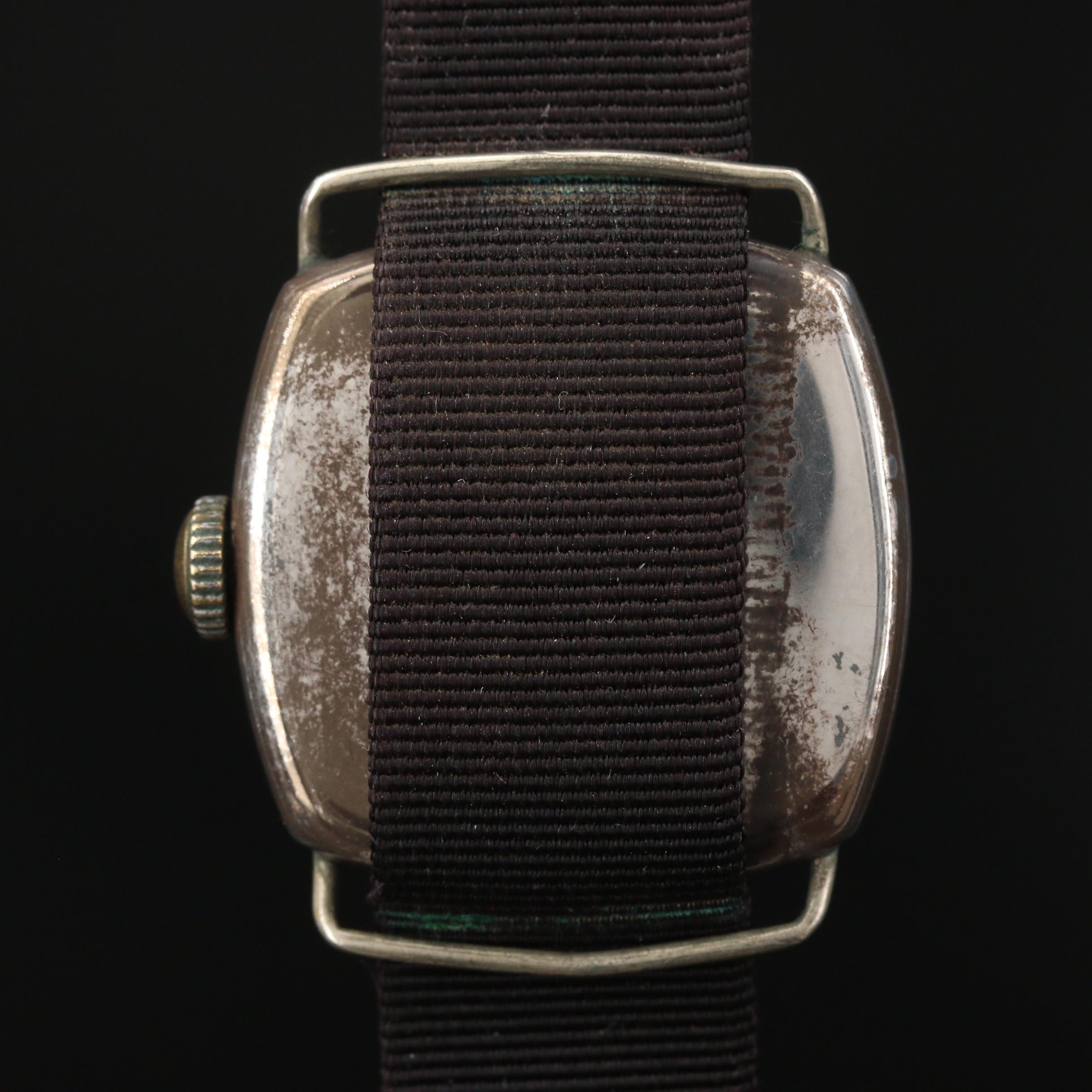 Vintage Gruen Watch Specialties Co. Sterling Silver Trench Watch