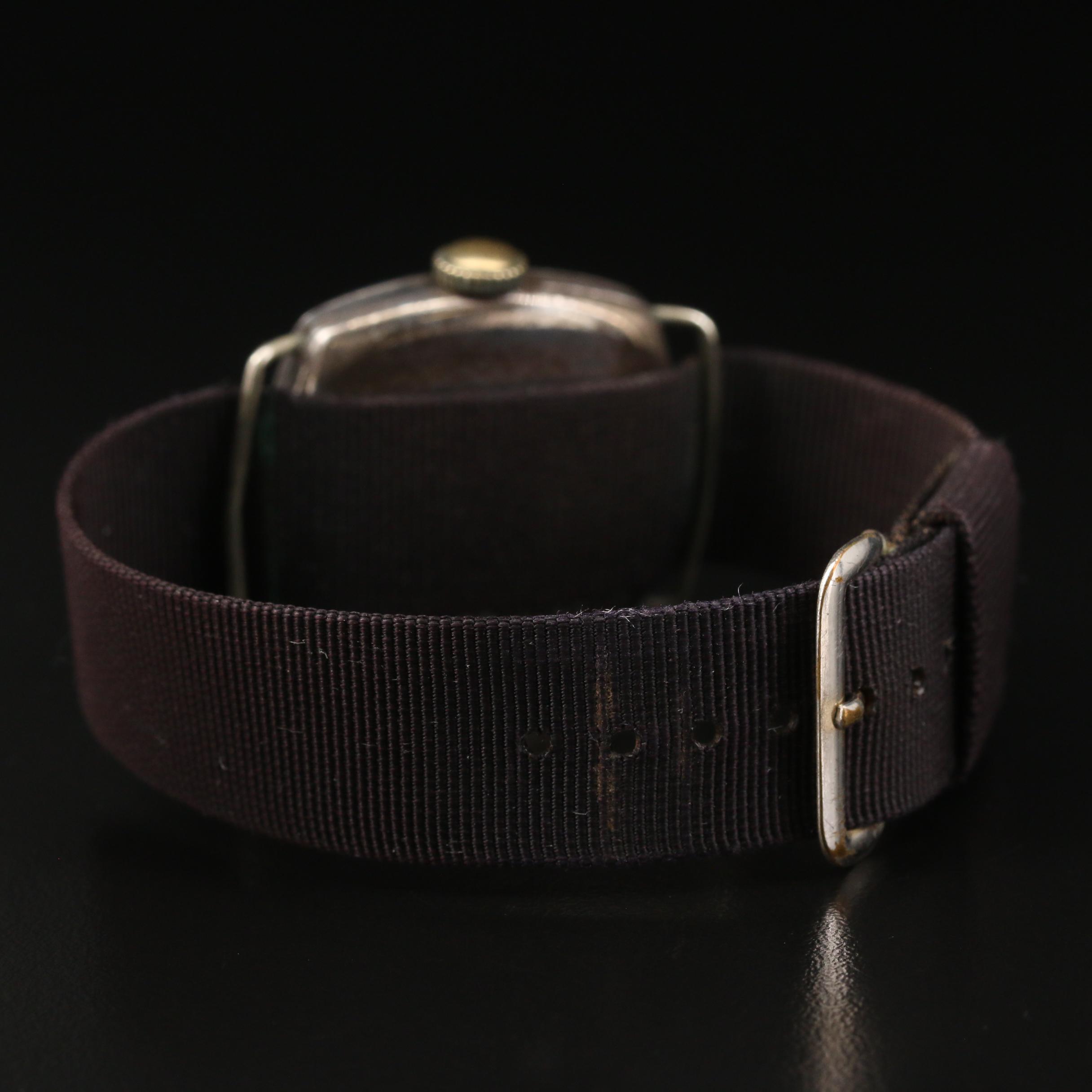 Vintage Gruen Watch Specialties Co. Sterling Silver Trench Watch