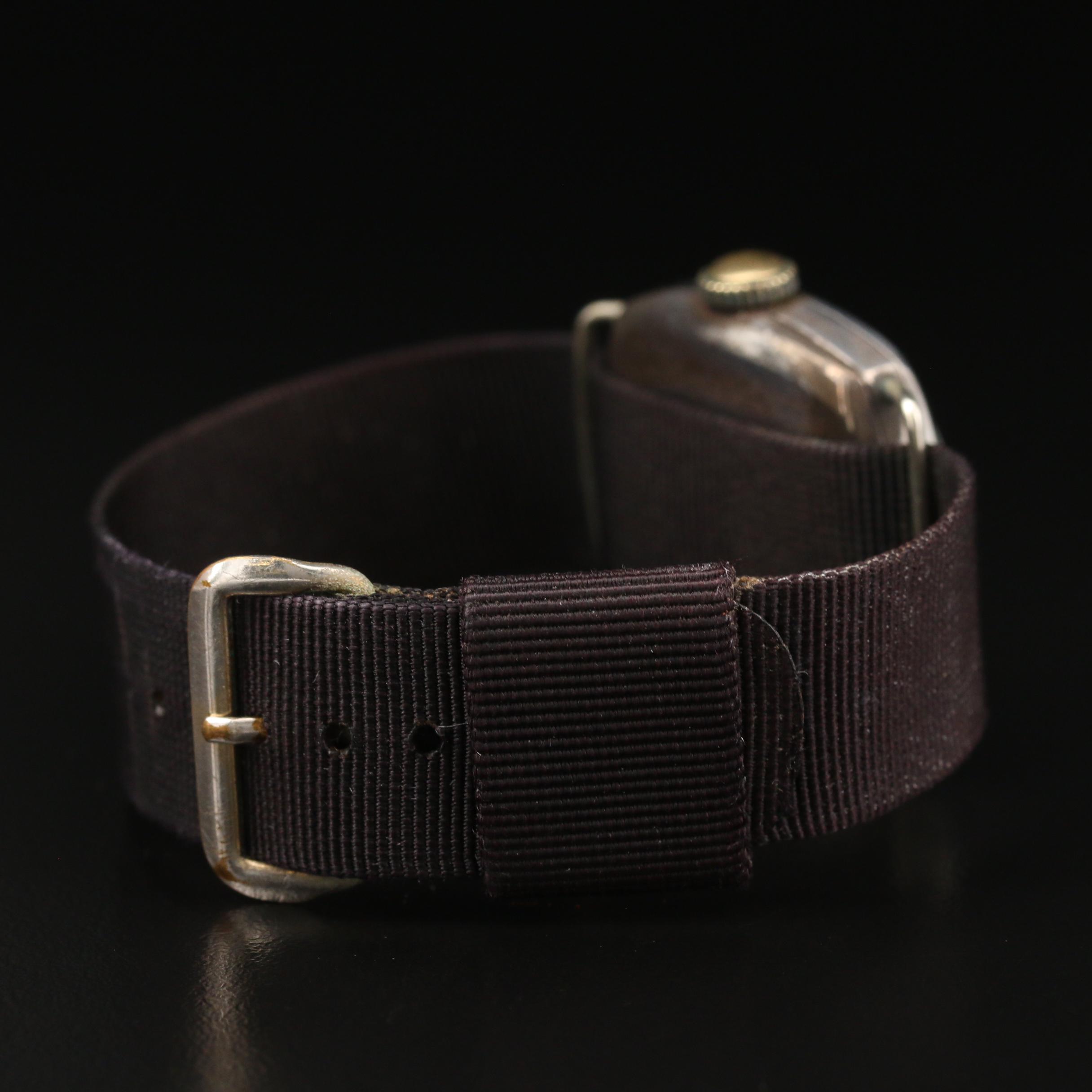 Vintage Gruen Watch Specialties Co. Sterling Silver Trench Watch