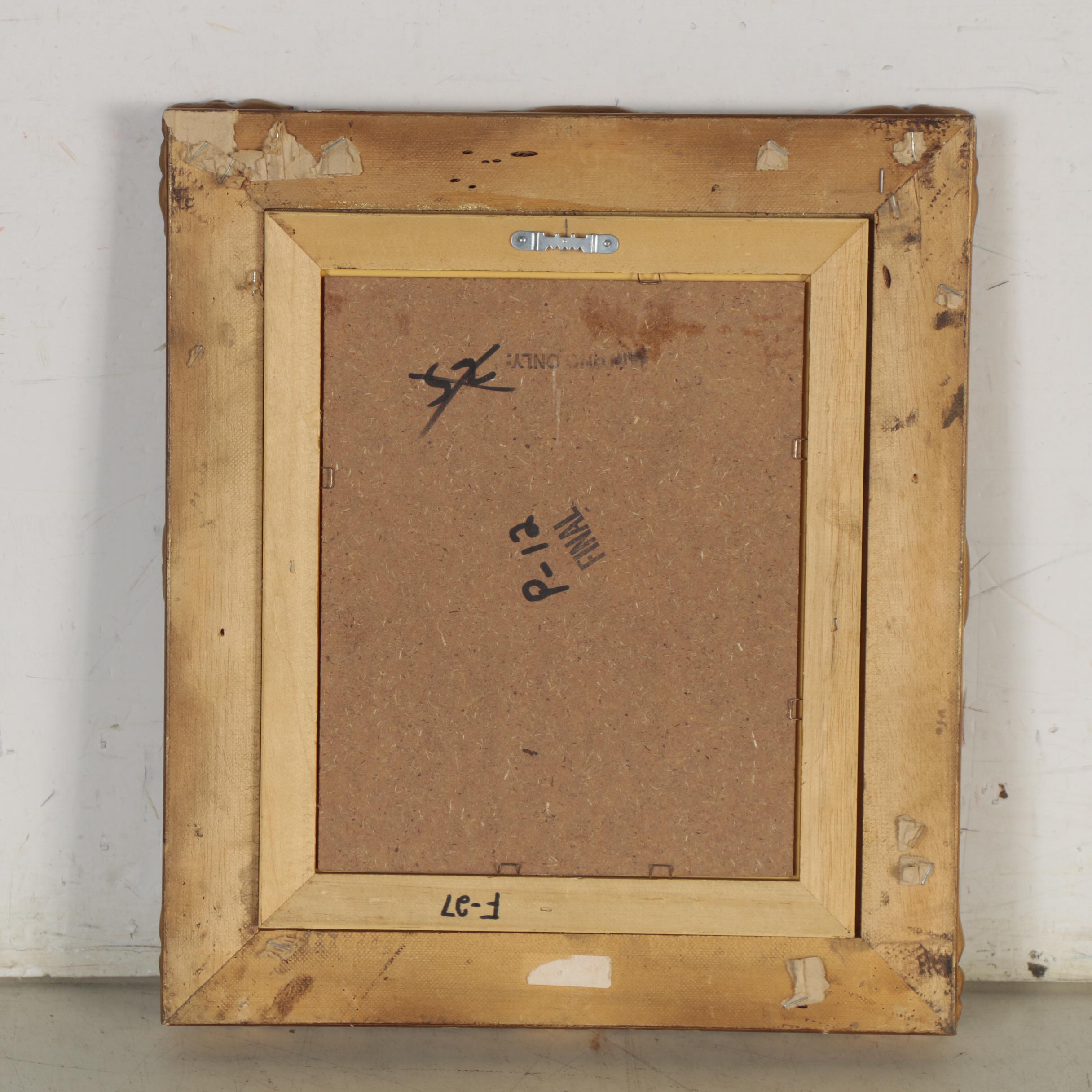 J. Abrams Oil Painting of Still Life with Fruit, Late 20th Century