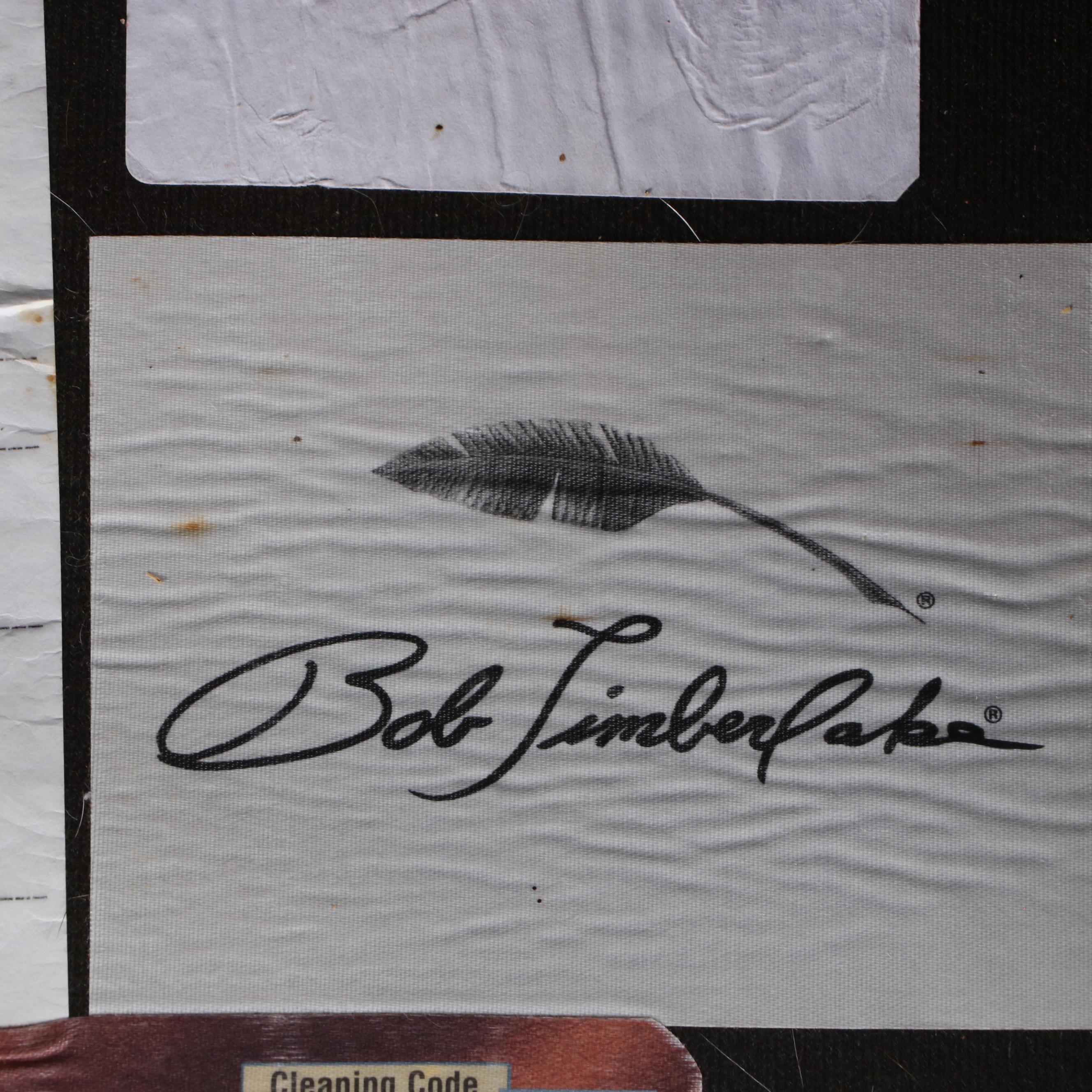 Bob Timberlake Burgundy Leather and Brass-Tacked Club Chair with Ottoman