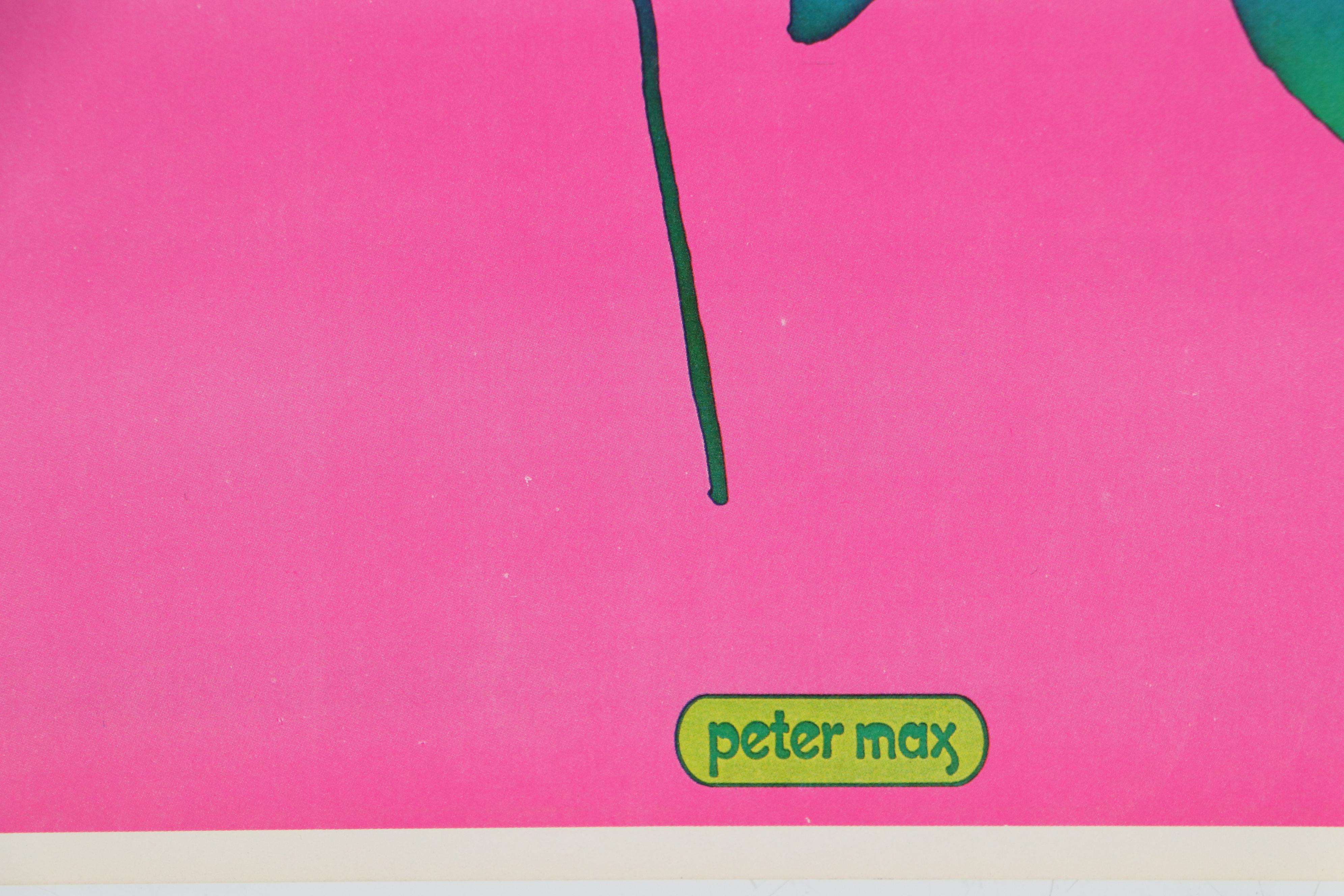 Peter Max Offset Lithographs "Toulouse Lautrec" and "Love," 1970