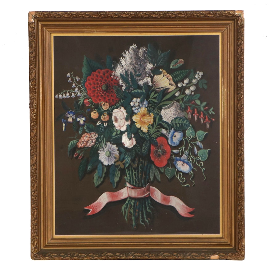 Still Life of Bouquet Oil Painting, 20th Century