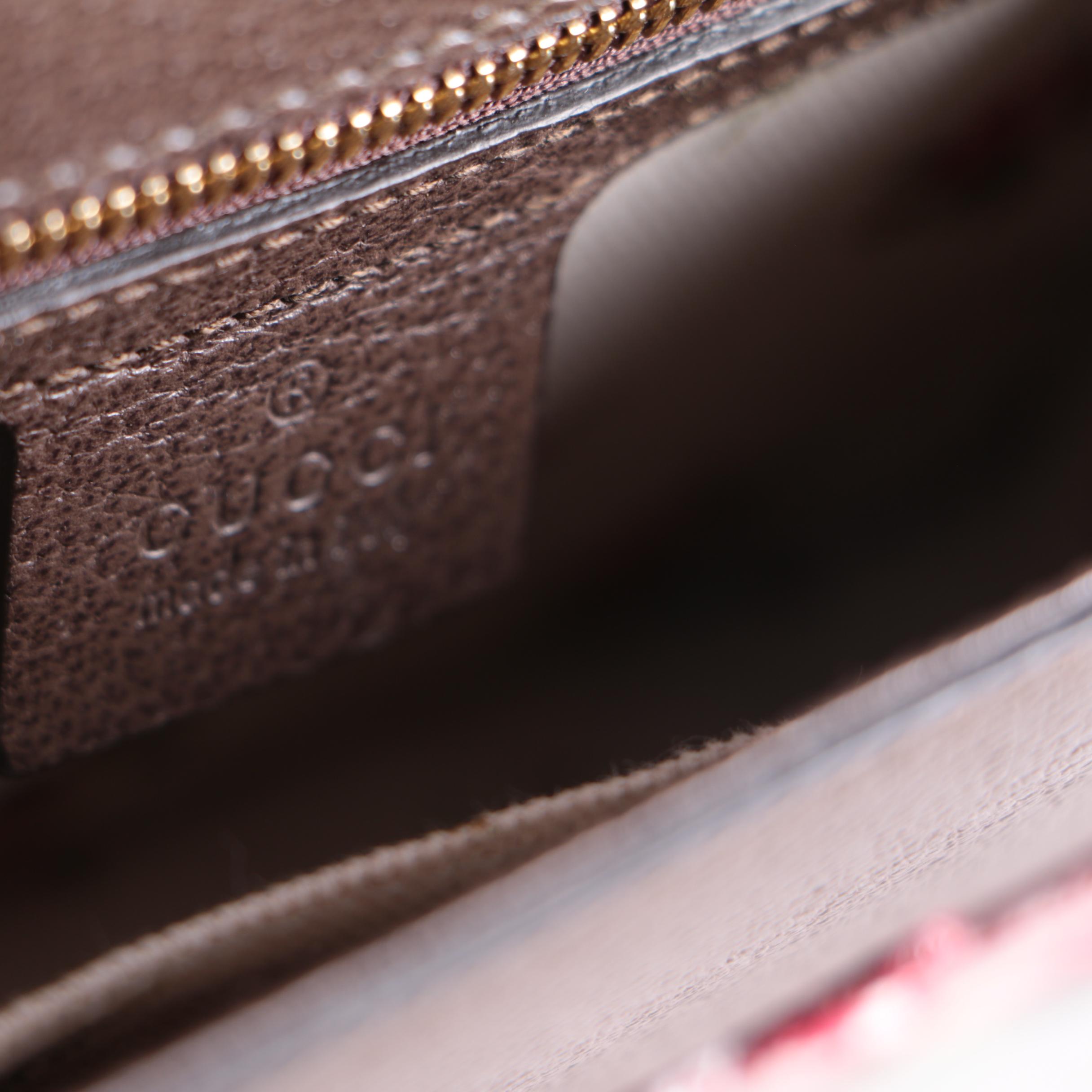 Gucci Sylvie Floral Embroidered Leather Belt Bag