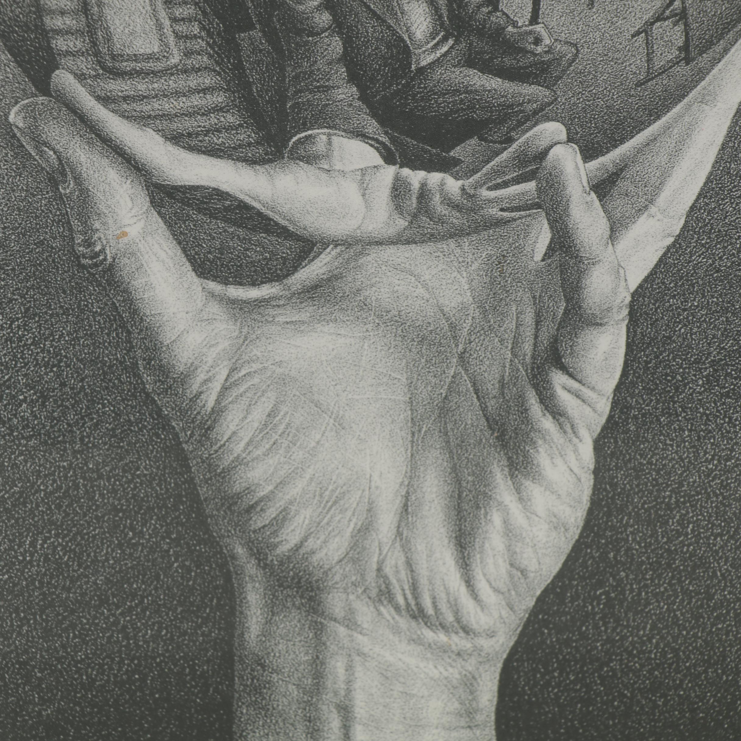 Offset Lithograph after Maurits Cornelis Escher "Hand With Reflecting Sphere"
