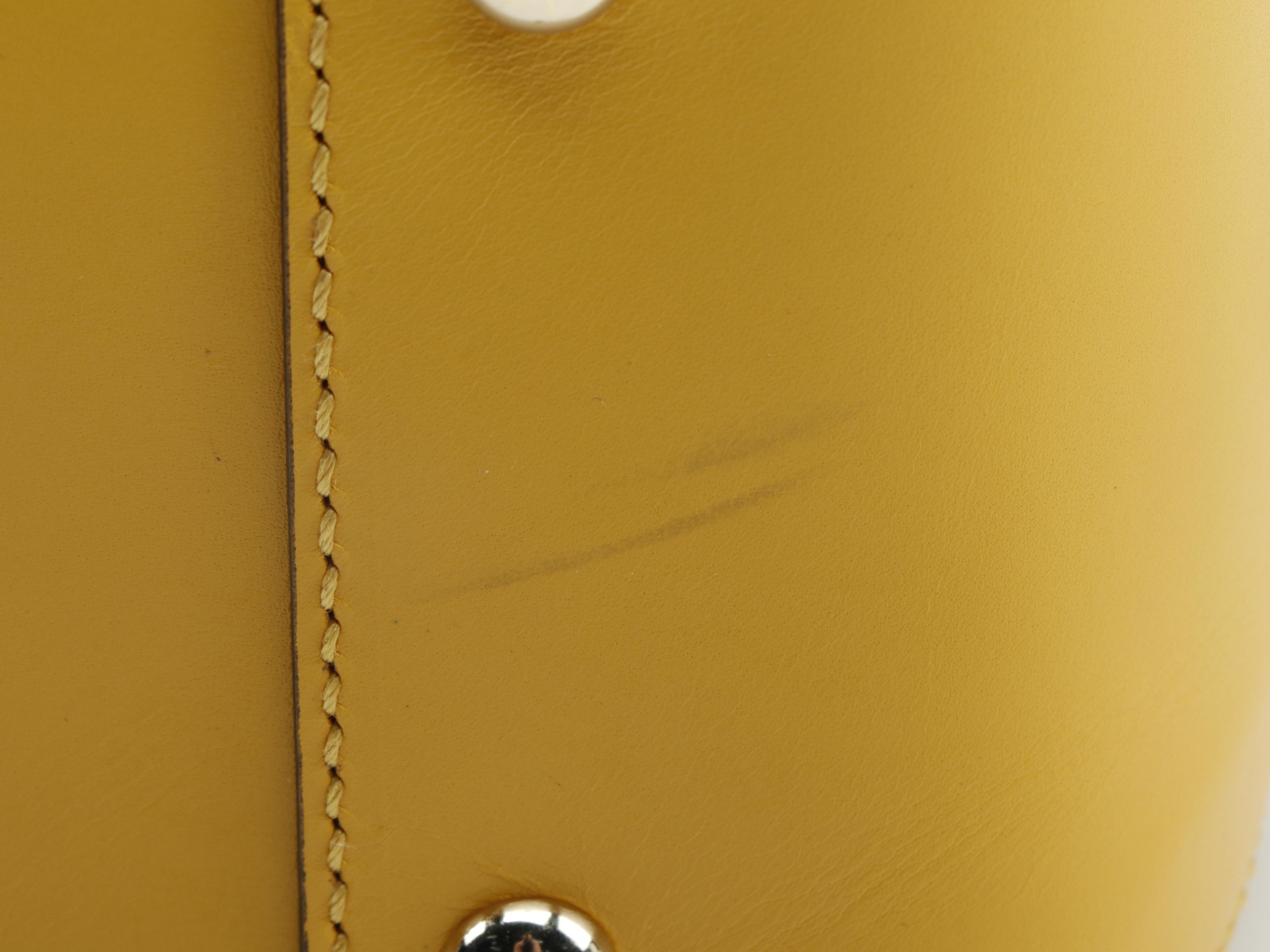 Gucci Top Handle Bag in Yellow Diamante Leather with Detachable Shoulder Strap