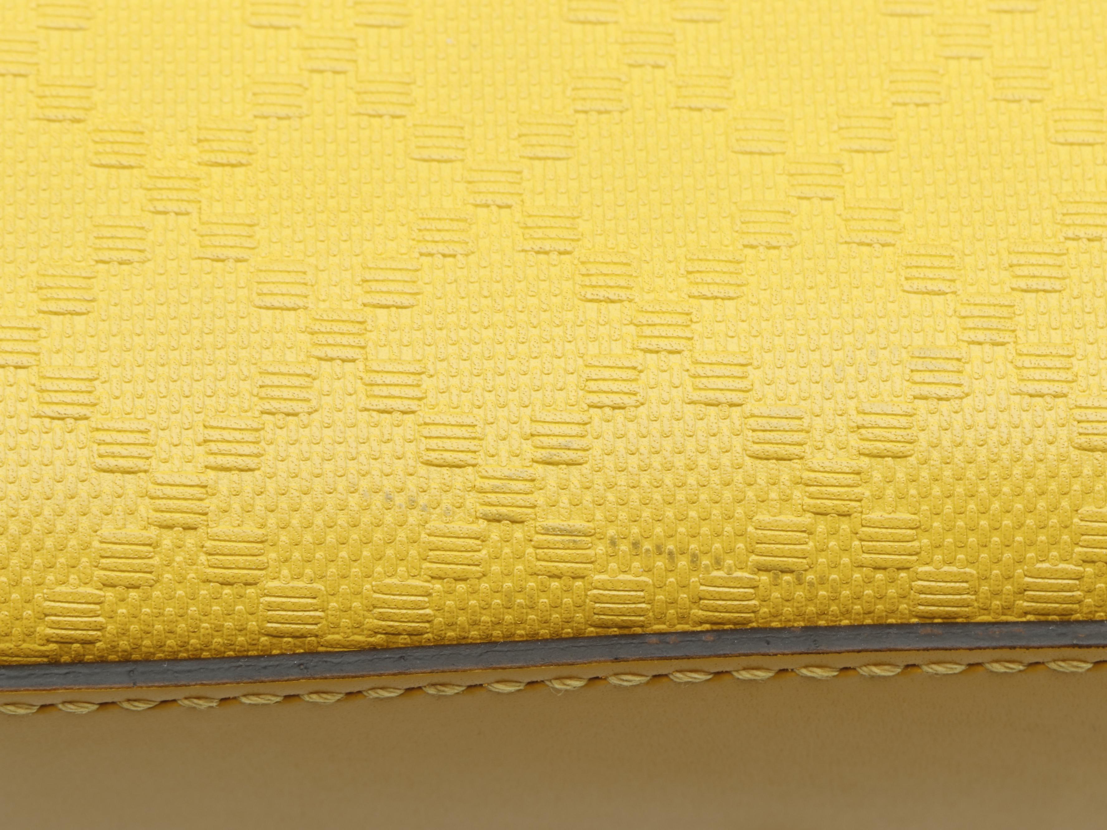 Gucci Top Handle Bag in Yellow Diamante Leather with Detachable Shoulder Strap