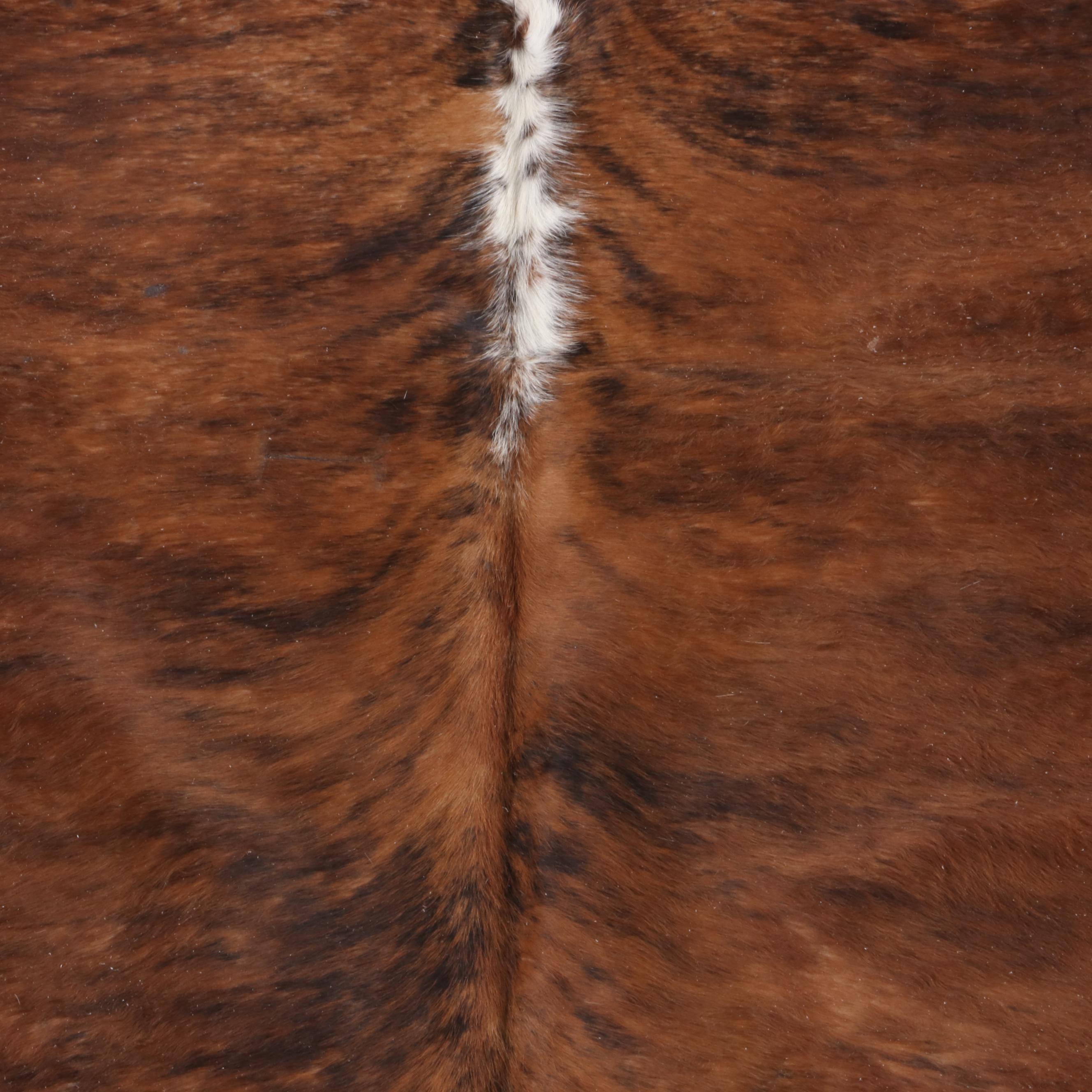 5'7 x 6'2 Natural Cow Hide Area Rug