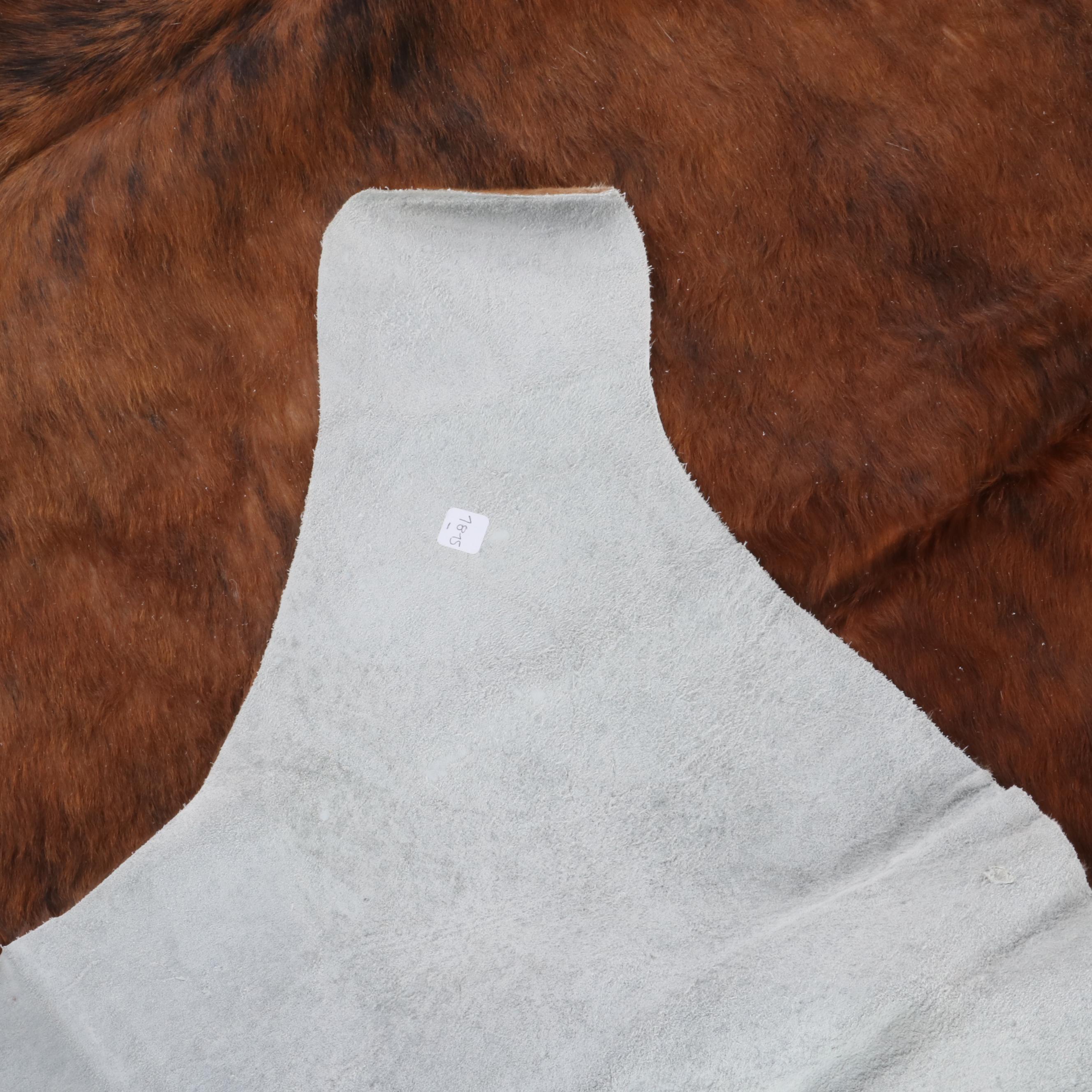 5'7 x 6'2 Natural Cow Hide Area Rug