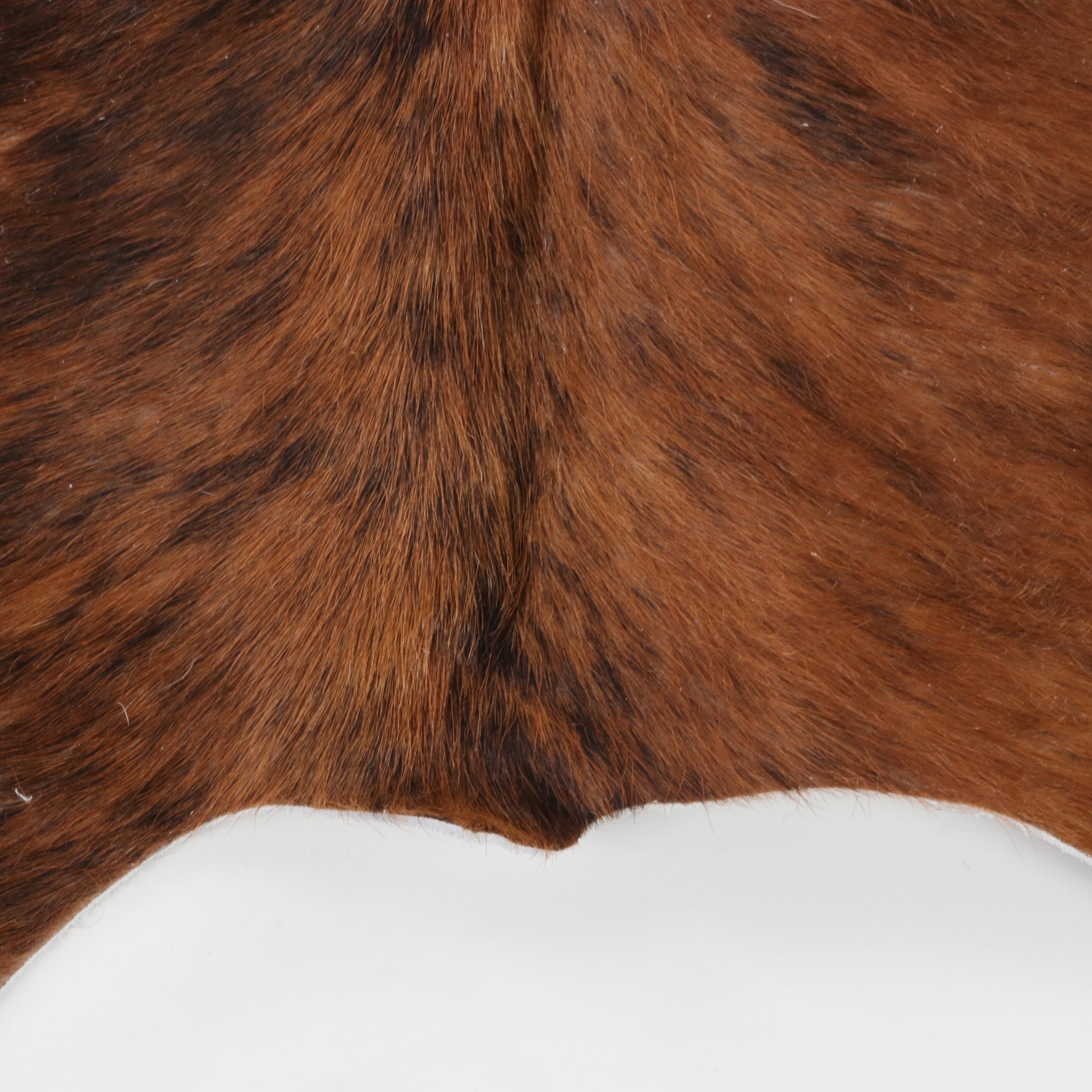 5'7 x 6'2 Natural Cow Hide Area Rug