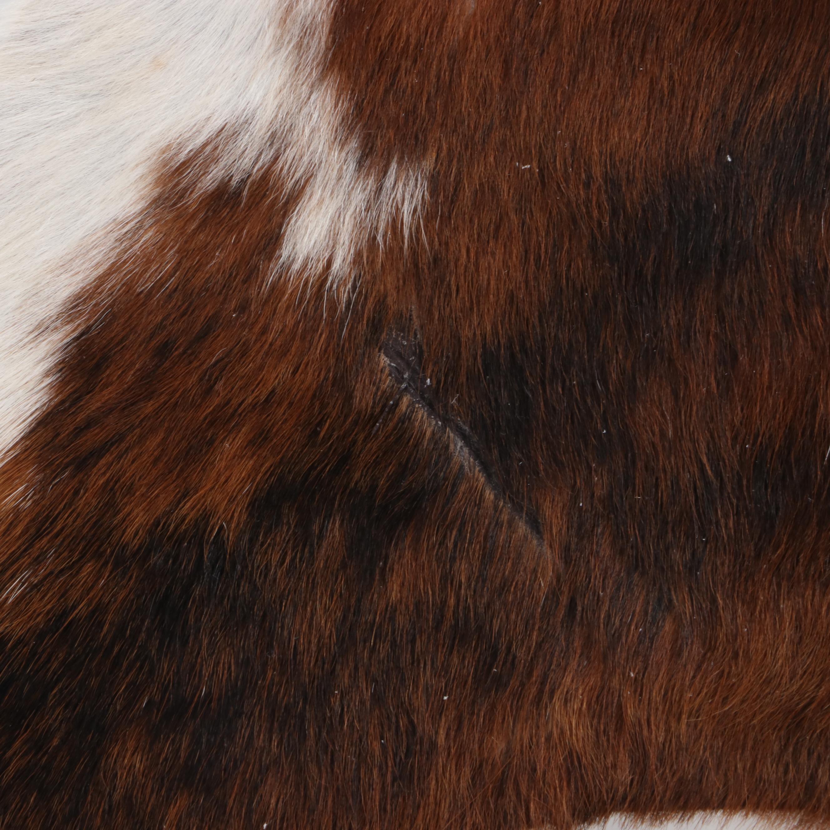 5'7 x 6'2 Natural Cow Hide Area Rug