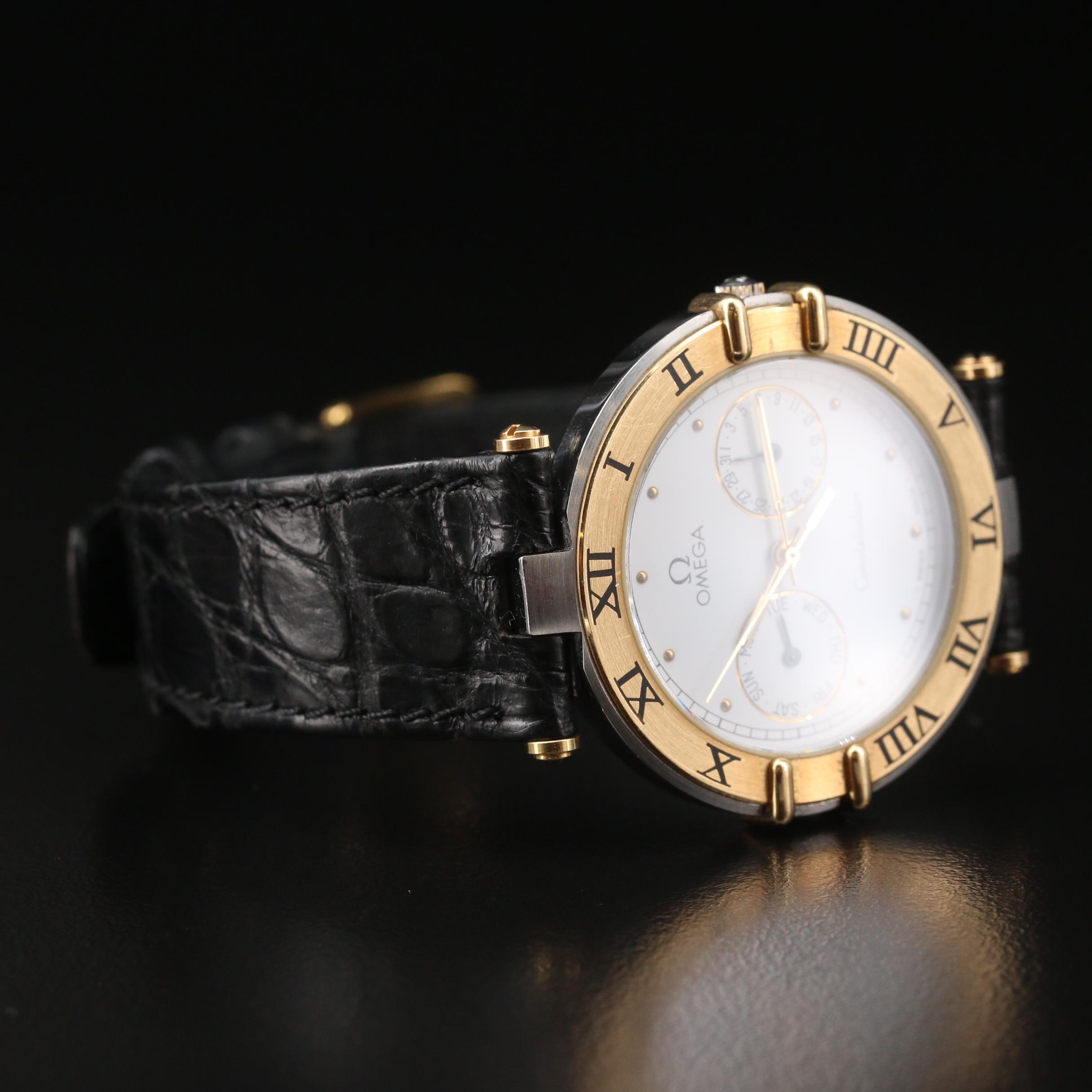 1987 Omega Constellation Day-Date 18K and Stainless Steel Quartz Watch