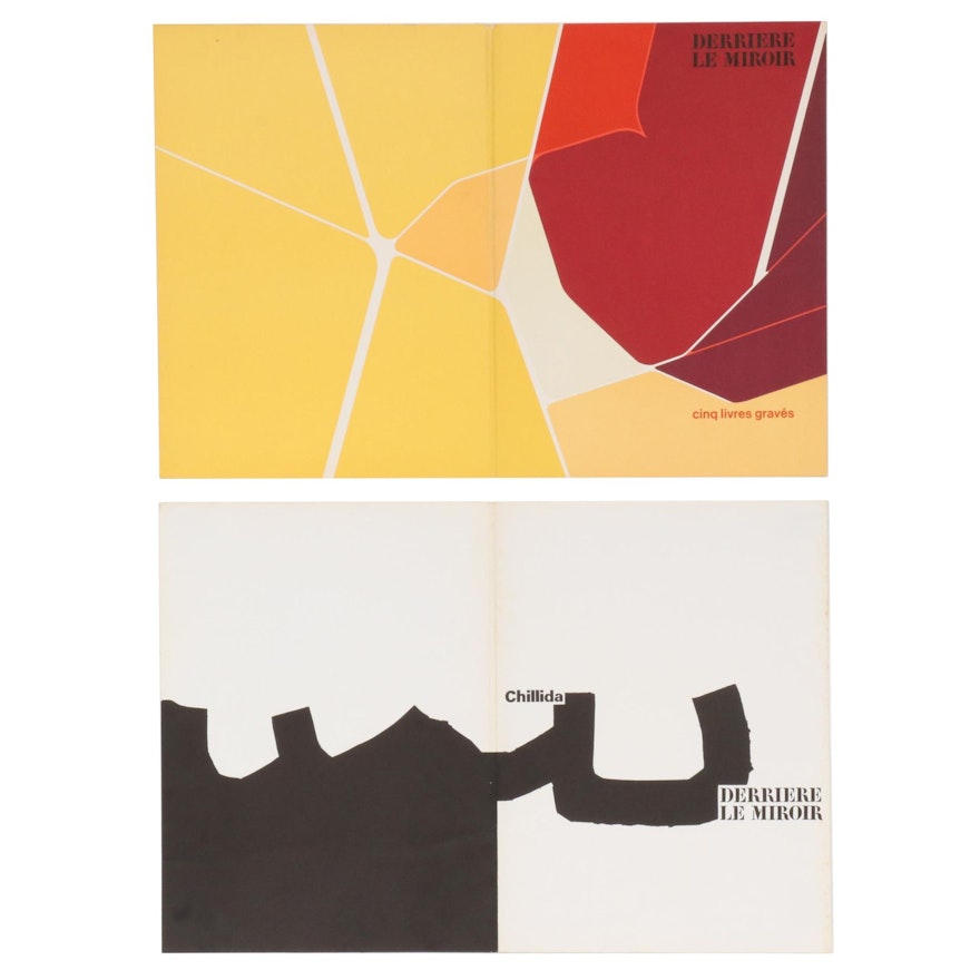 Eduardo Chillida and Pablo Palazuelo Lithograph Covers for "Derrière le Miroir"