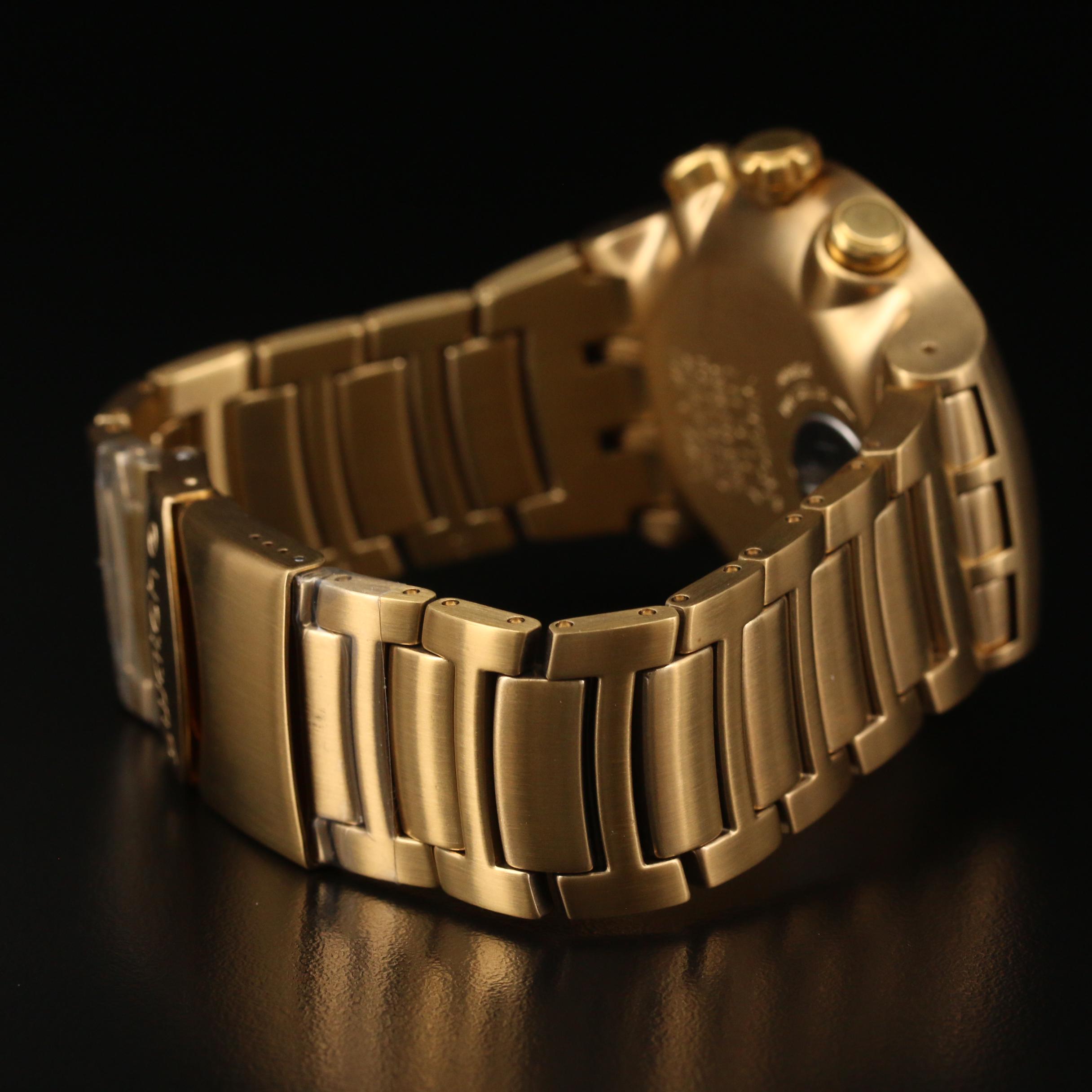 2006 Swatch Irony Golden Chest Chrono Gold Tone Stainless Steel Watch