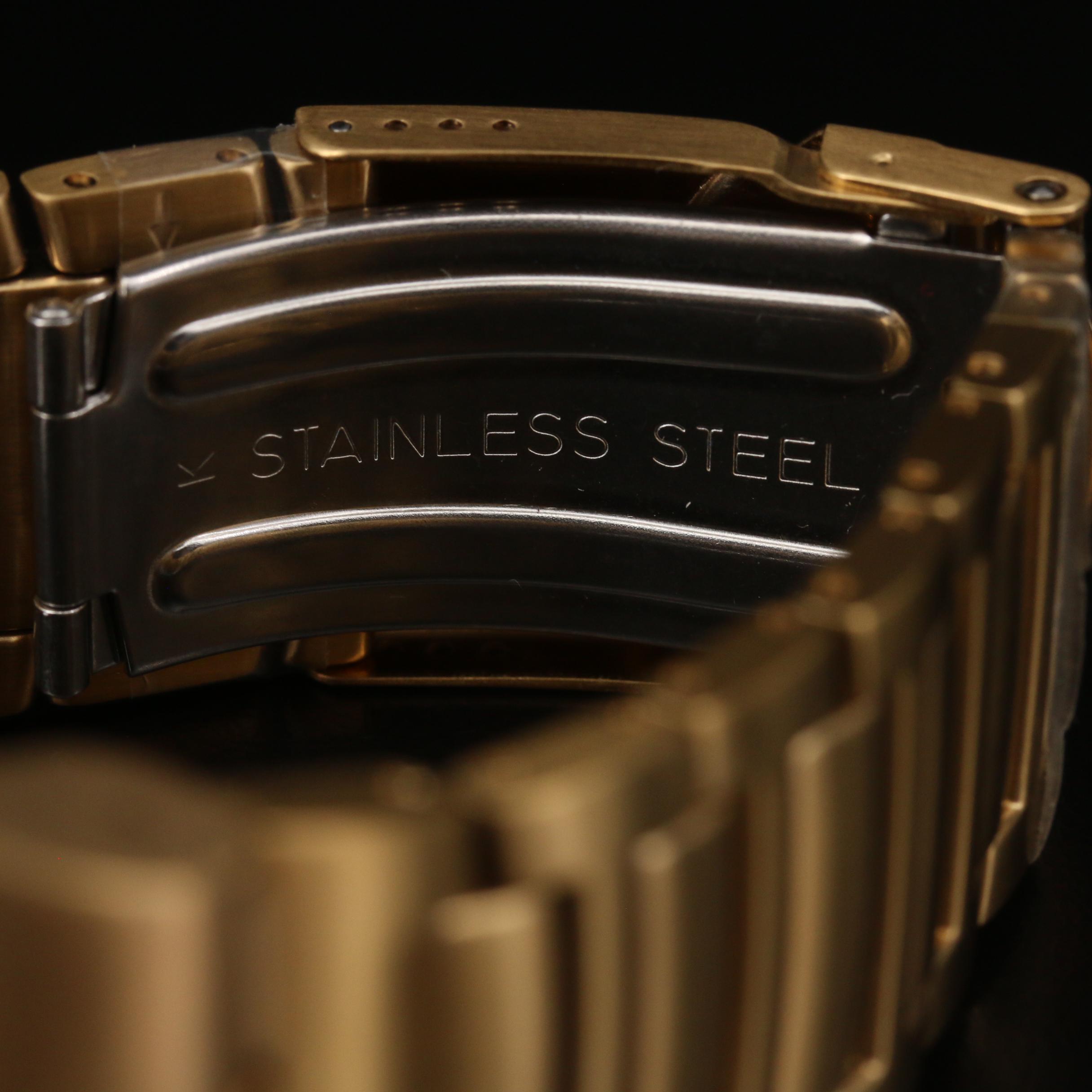 2006 Swatch Irony Golden Chest Chrono Gold Tone Stainless Steel Watch