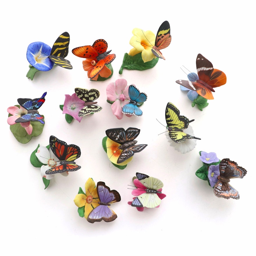 Franklin Mint "Butterflies of the World" Porcelain Figurines