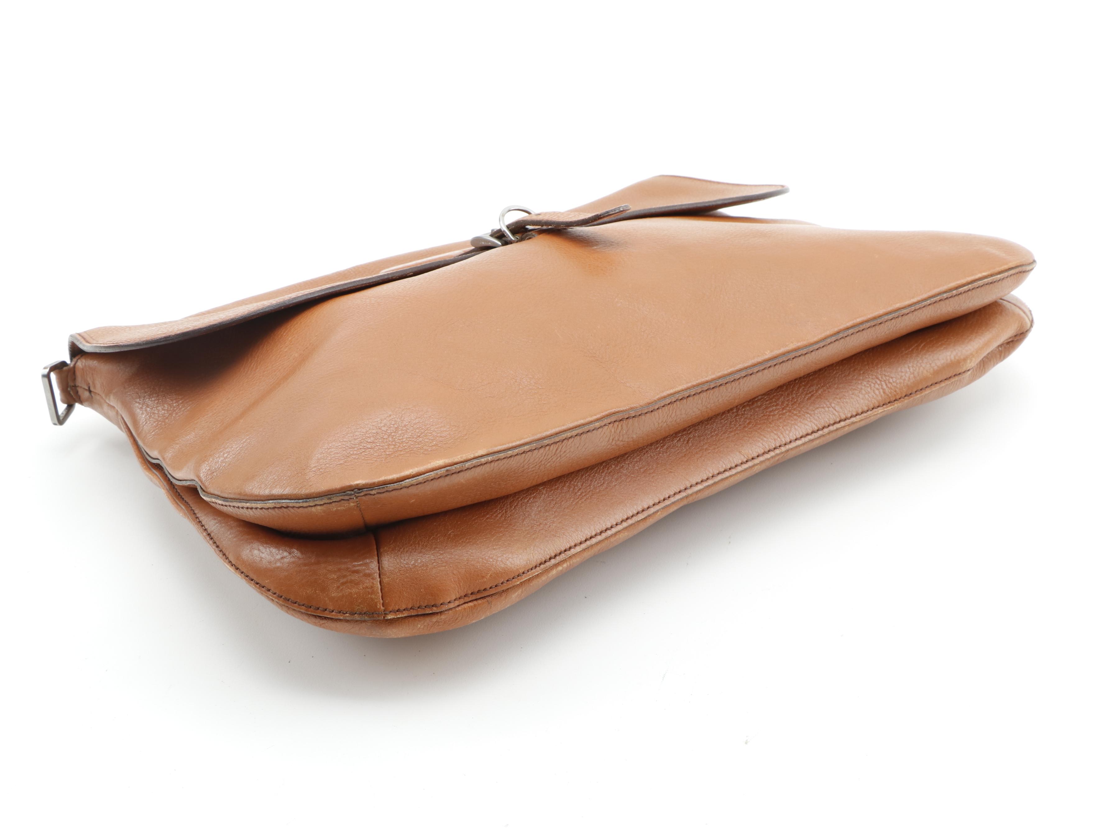 Prada Cervo Leather Saddle Bag Without Shoulder Strap