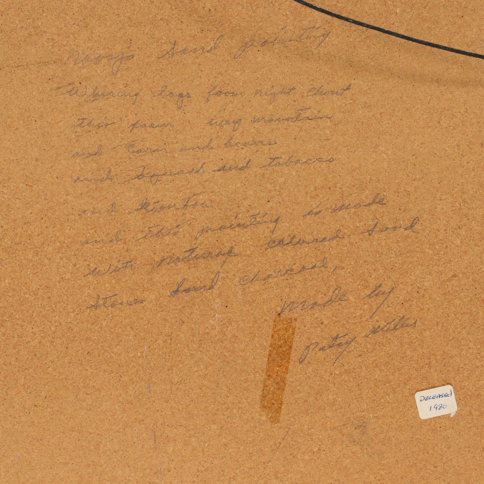 Patsy Miller Navajo Sand Painting "Whirling Logs," circa 1962