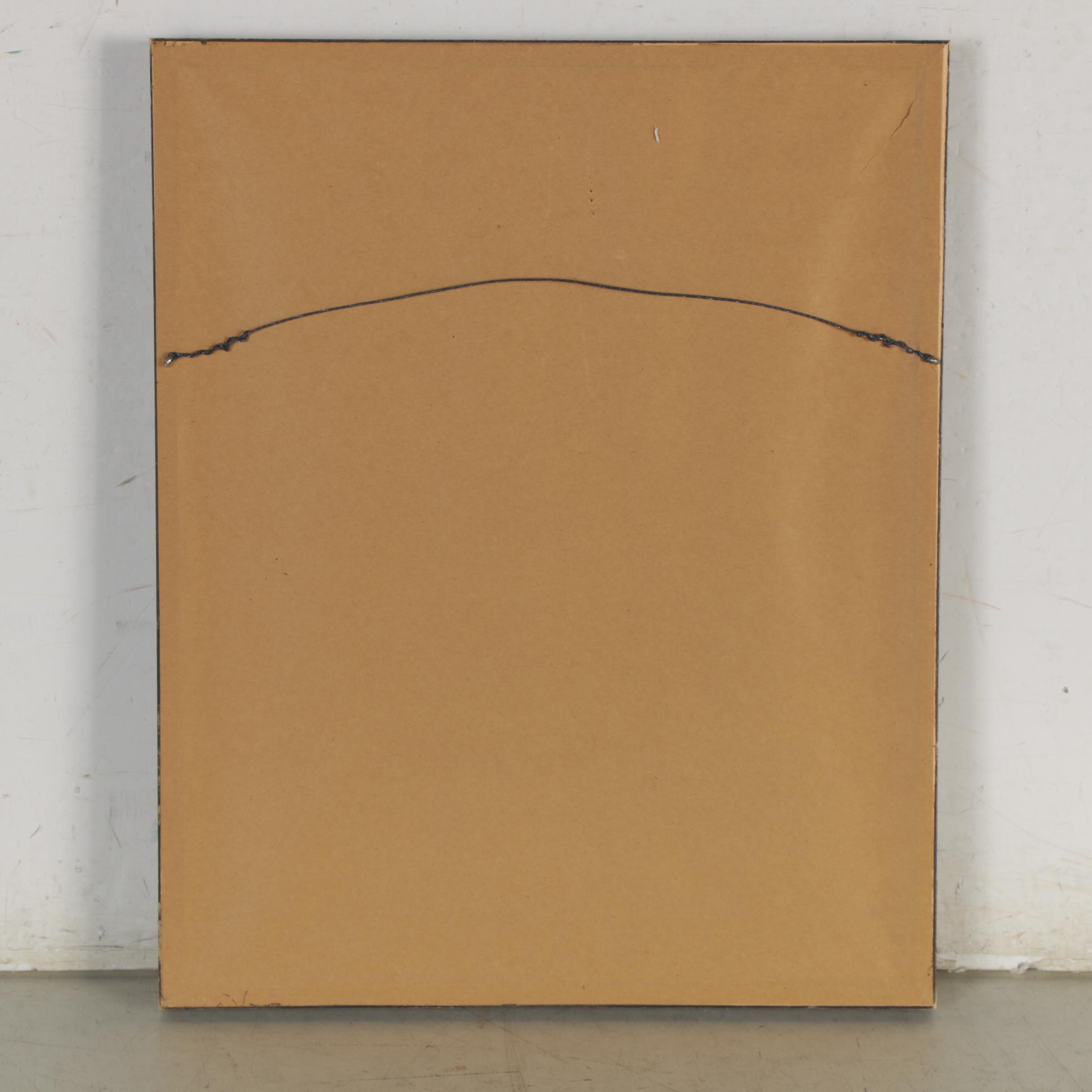 Diana Hendrix Ink and Watercolor Drawing of Owl, 1973