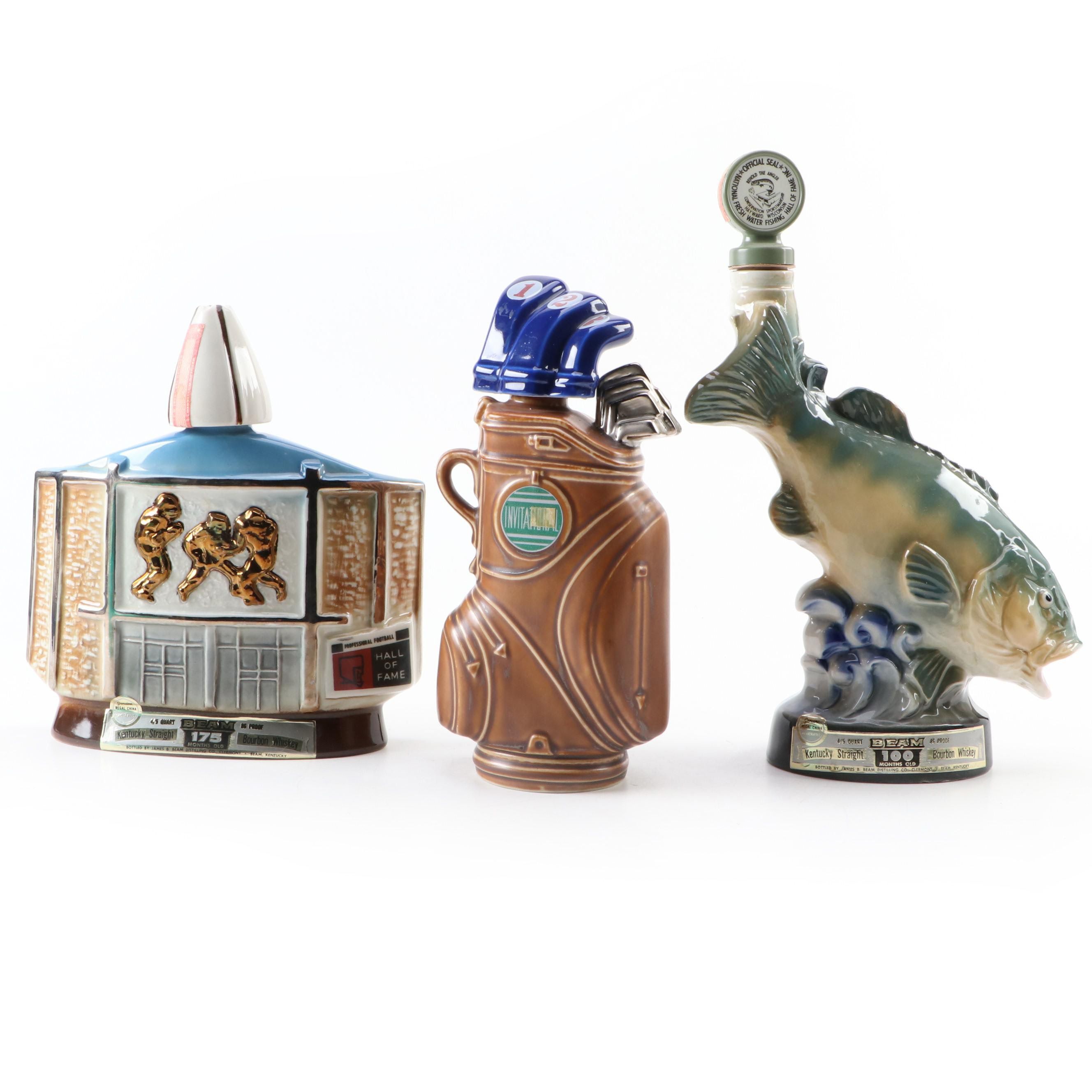 Jim Beam NFL Hall of Fame Whiskey Decanters Limited Edition Clem Harvey Decanter