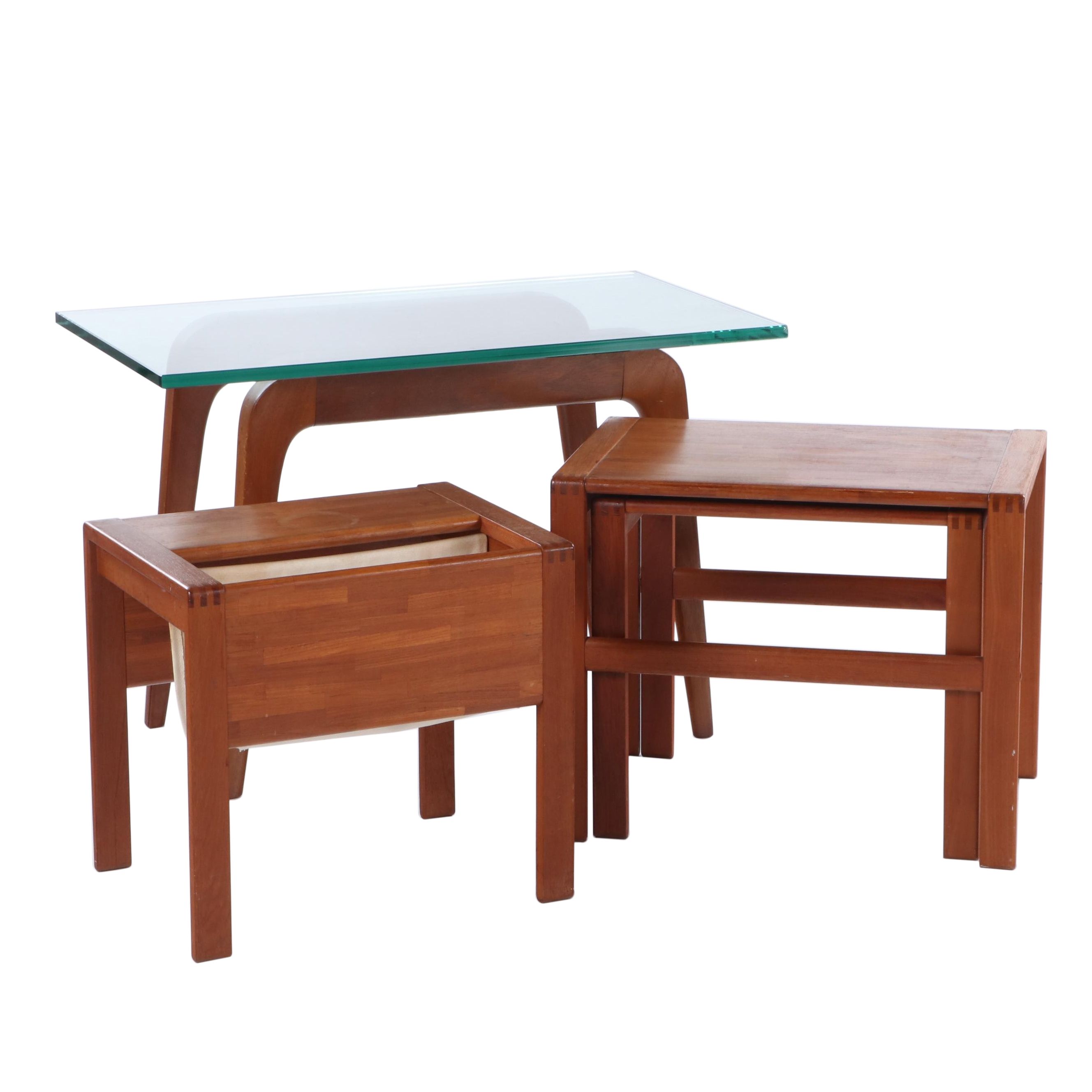 Dixie Furniture Mid Century Modern "Captain Line" Teak Side Tables