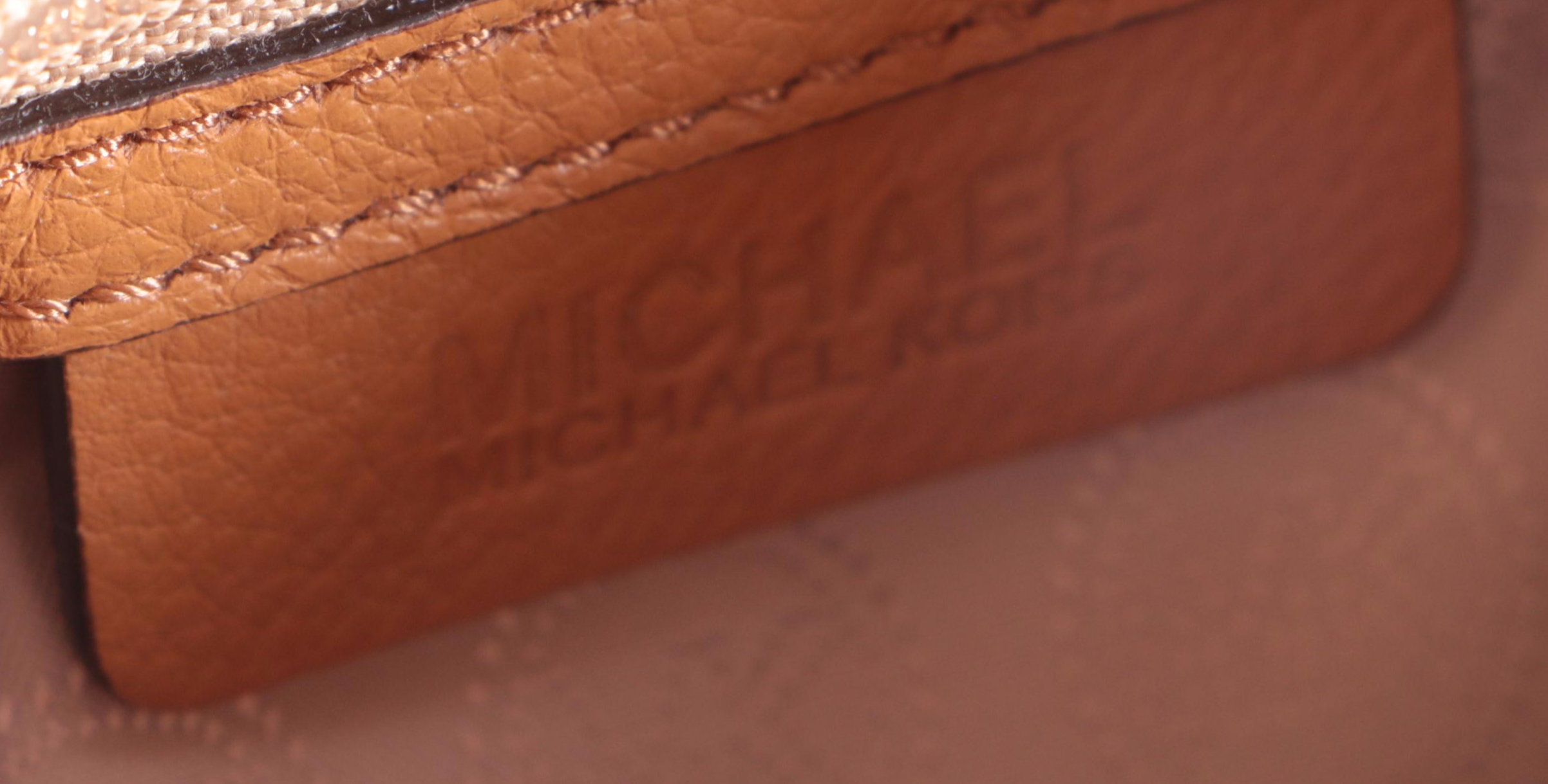 MICHAEL Michael Kors Beige Fabric Crossbody Bag with Leather Chain Link Strap