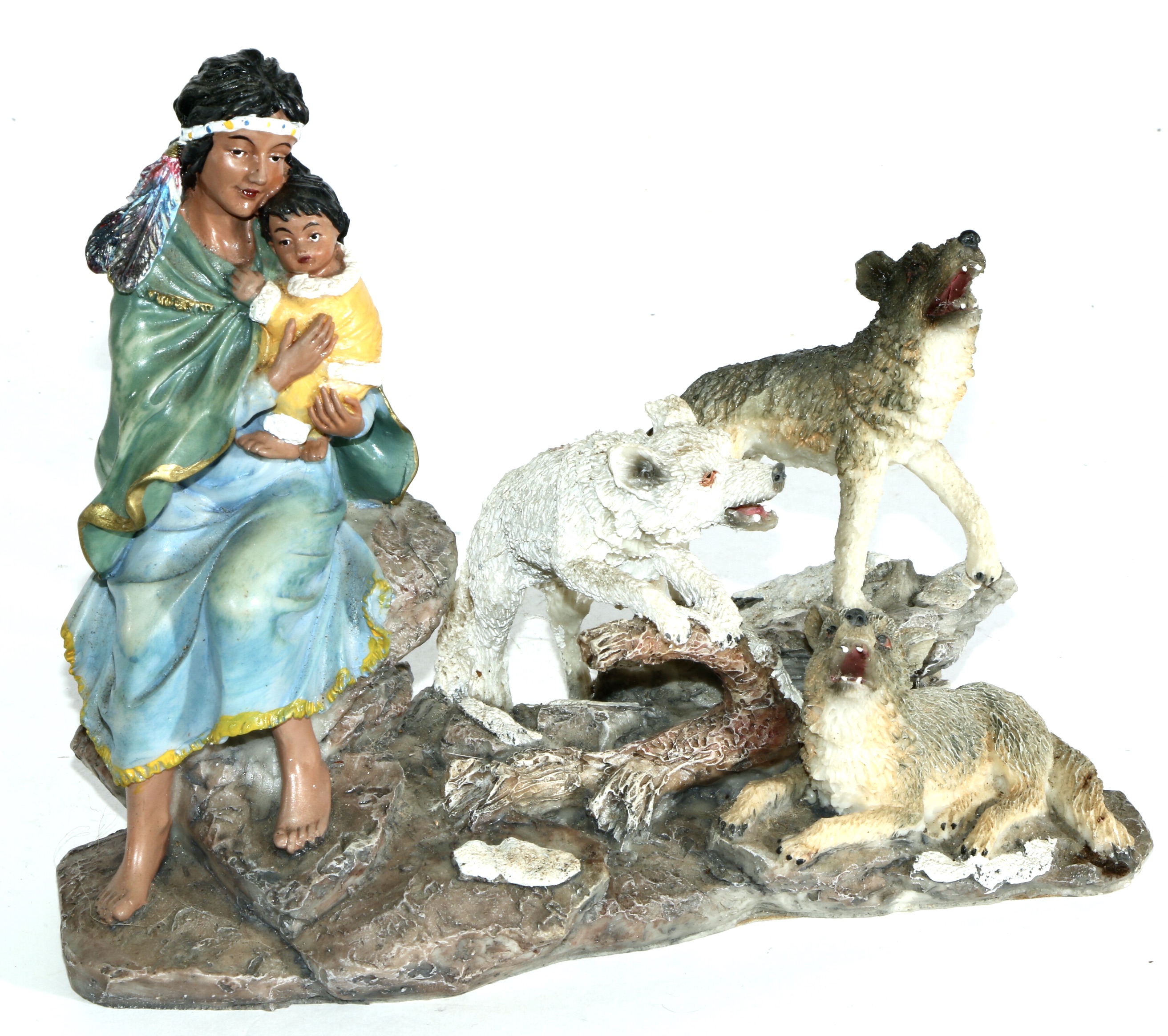 Provincial Mold Ceramic Native American Figurines