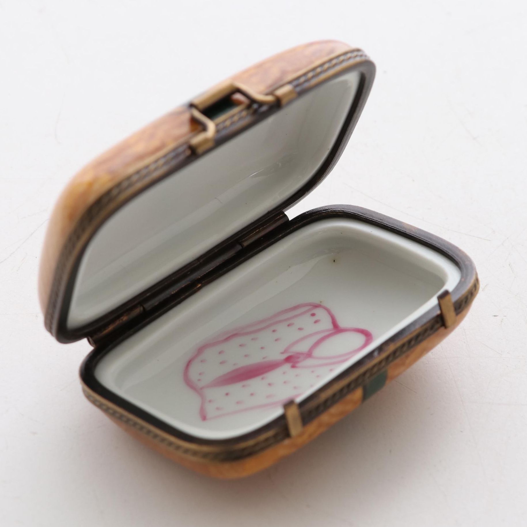 Hand-Painted Blackberry Limoges Porcelain Snuff Box with Other Decorative Boxes