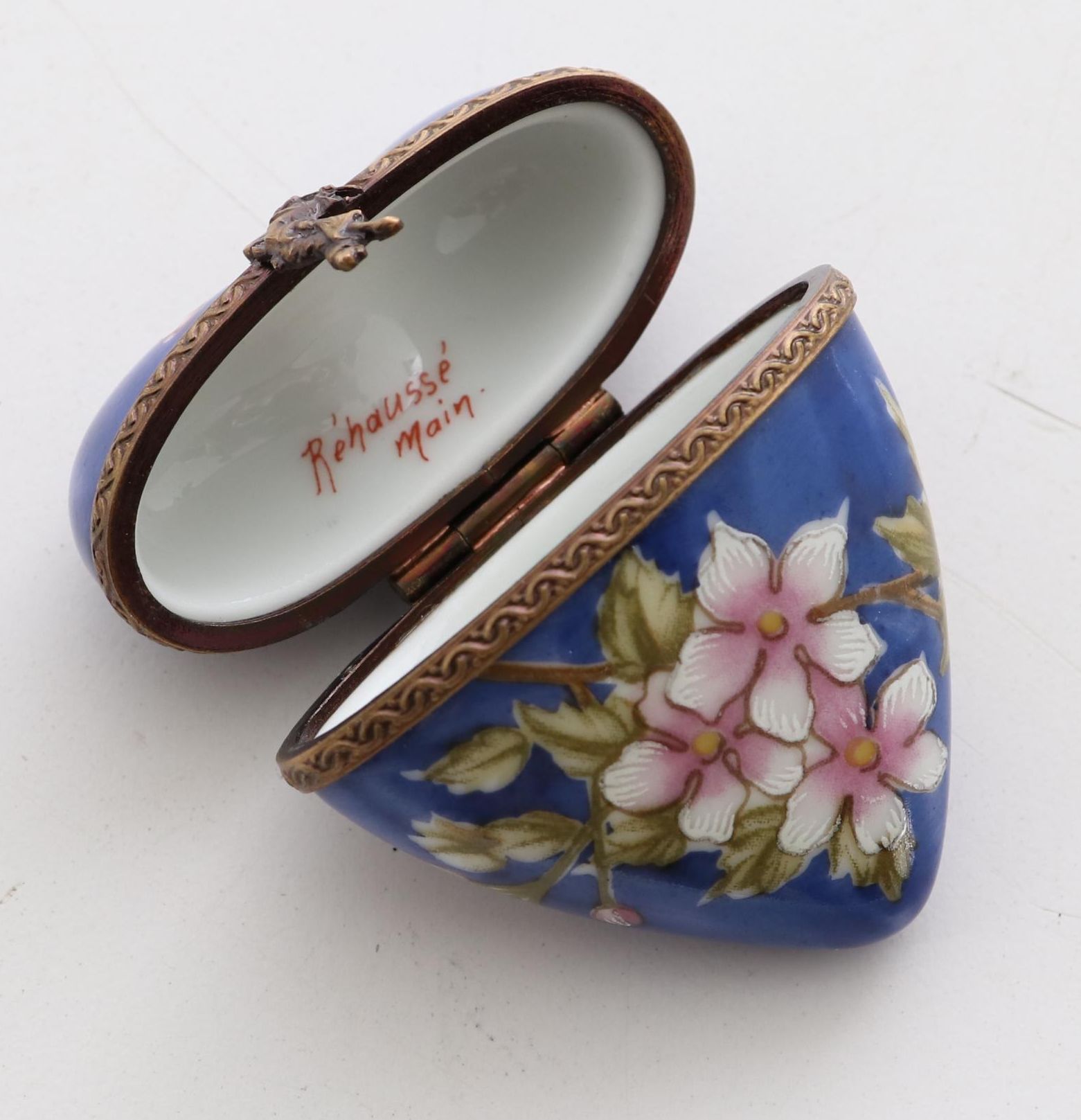 Hand-Painted Blackberry Limoges Porcelain Snuff Box with Other Decorative Boxes