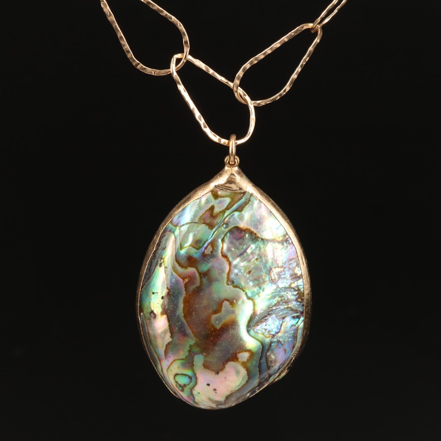 Abalone Drop Necklace