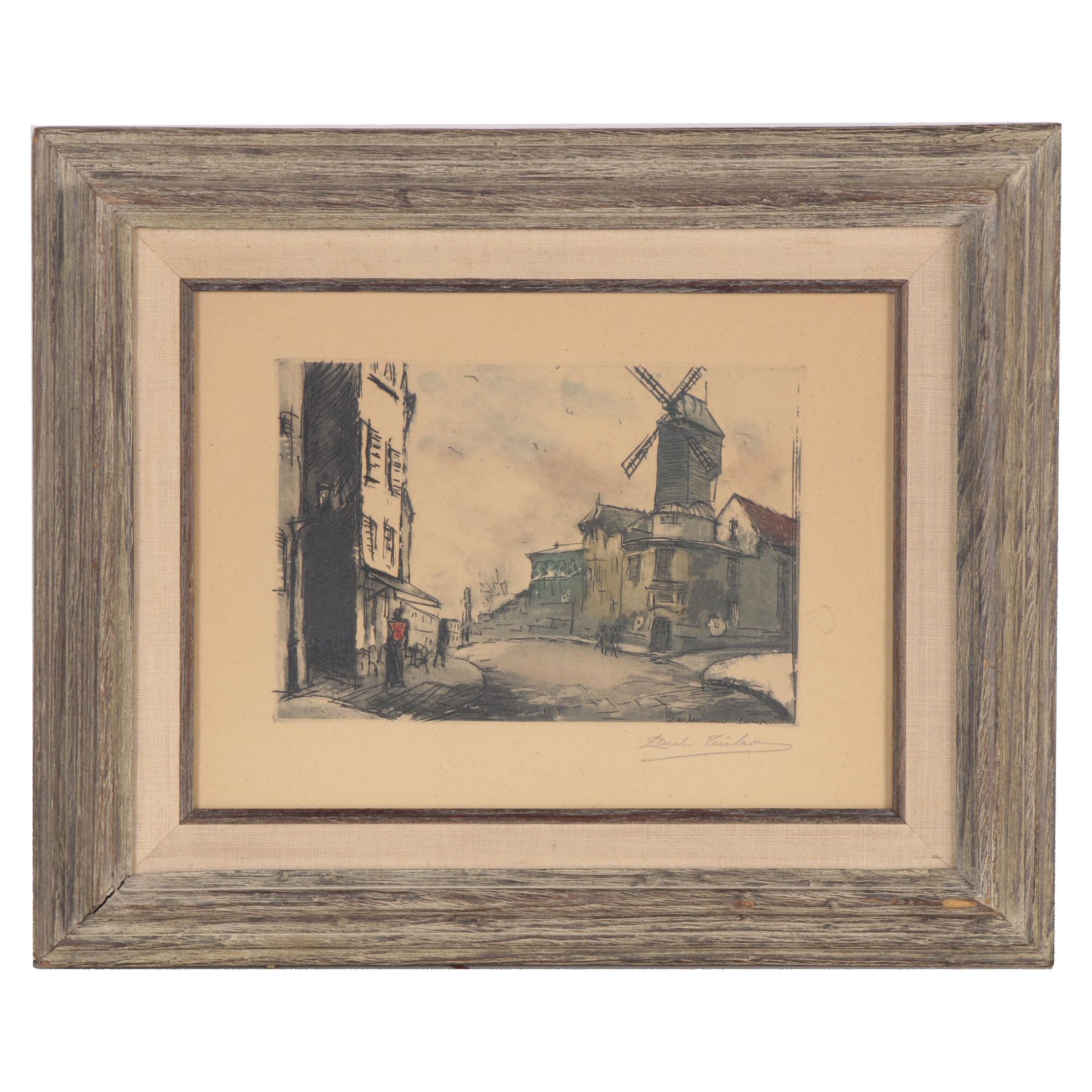 Gen Paul Aquatint Etching "Déclin du jour," circa 1920