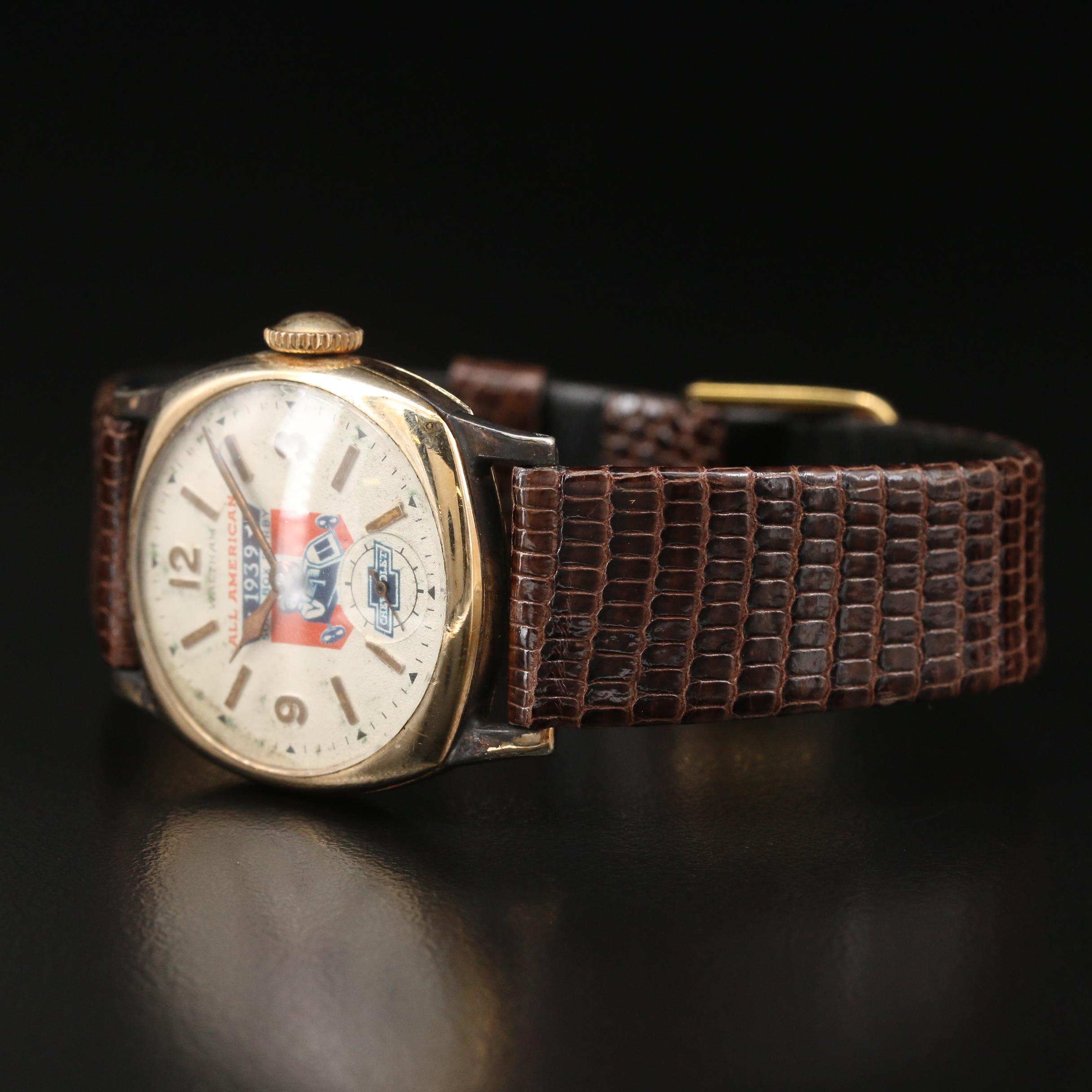 1936 Waltham "All American Soap Box Derby" 10K Rolled Gold Plate Watch