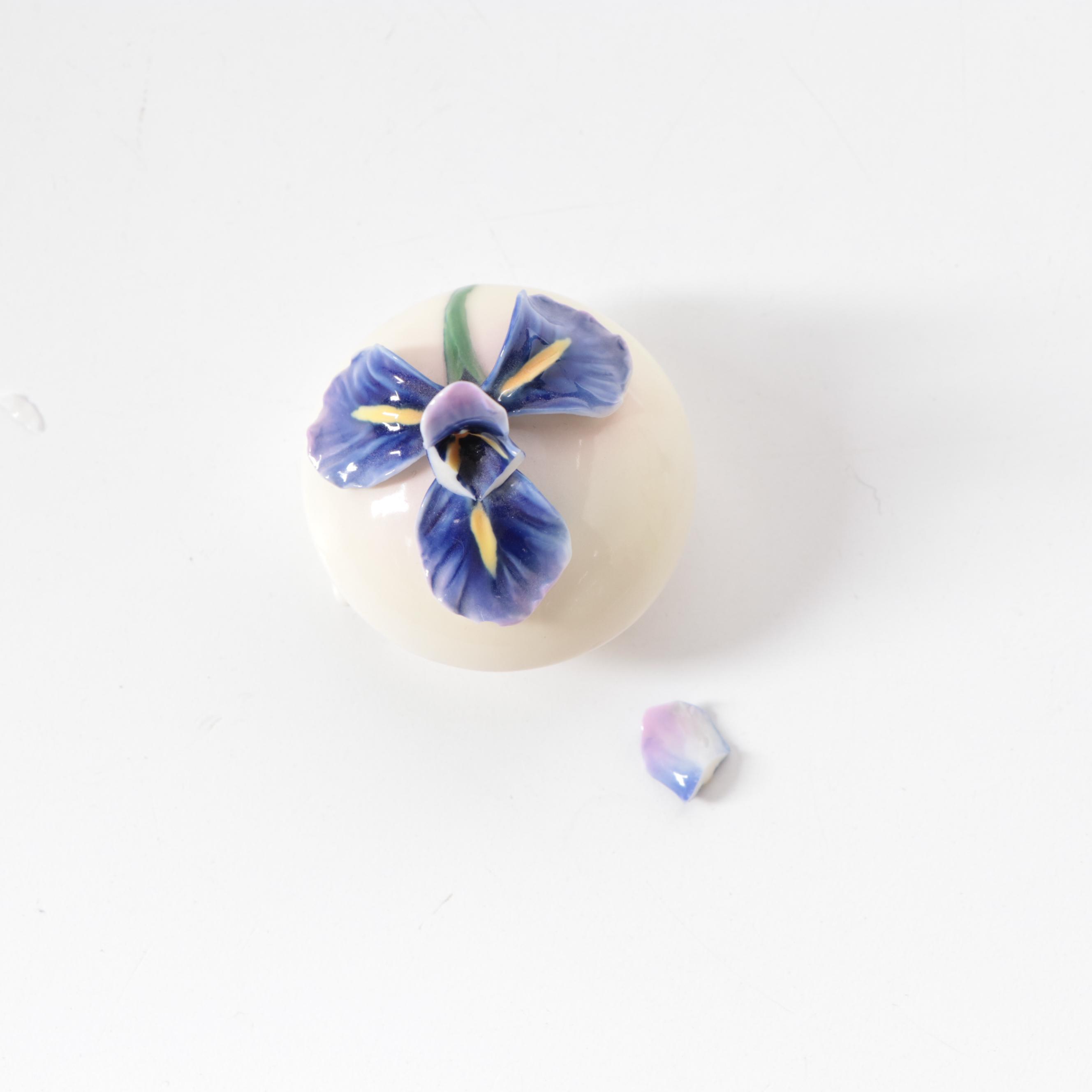 Franz Porcelain Hummingbird Teapot, Teacup Set and Other Tea Bag Rests