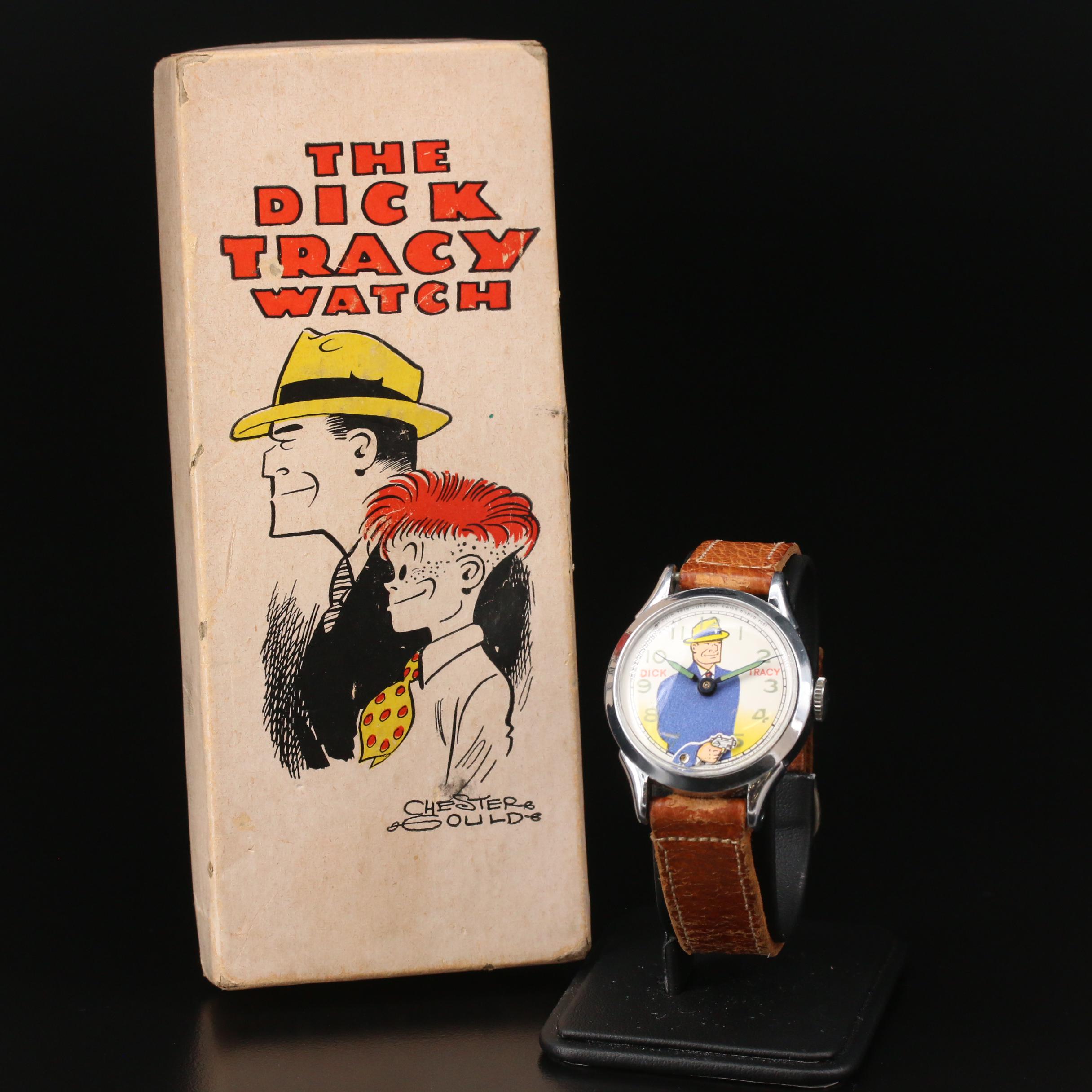 Vintage New Haven Dick Tracy Stem Wind Watch