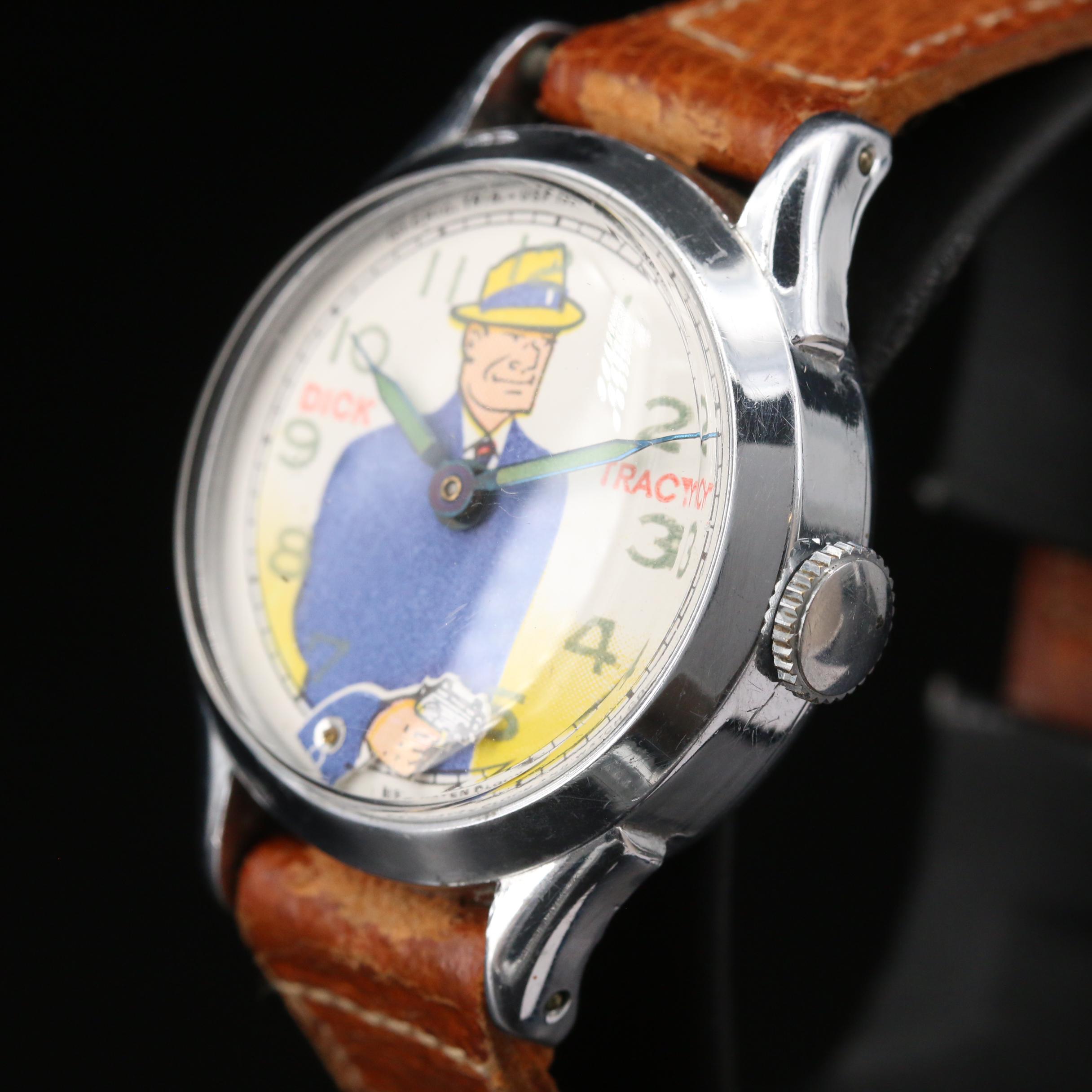 Vintage New Haven Dick Tracy Stem Wind Watch