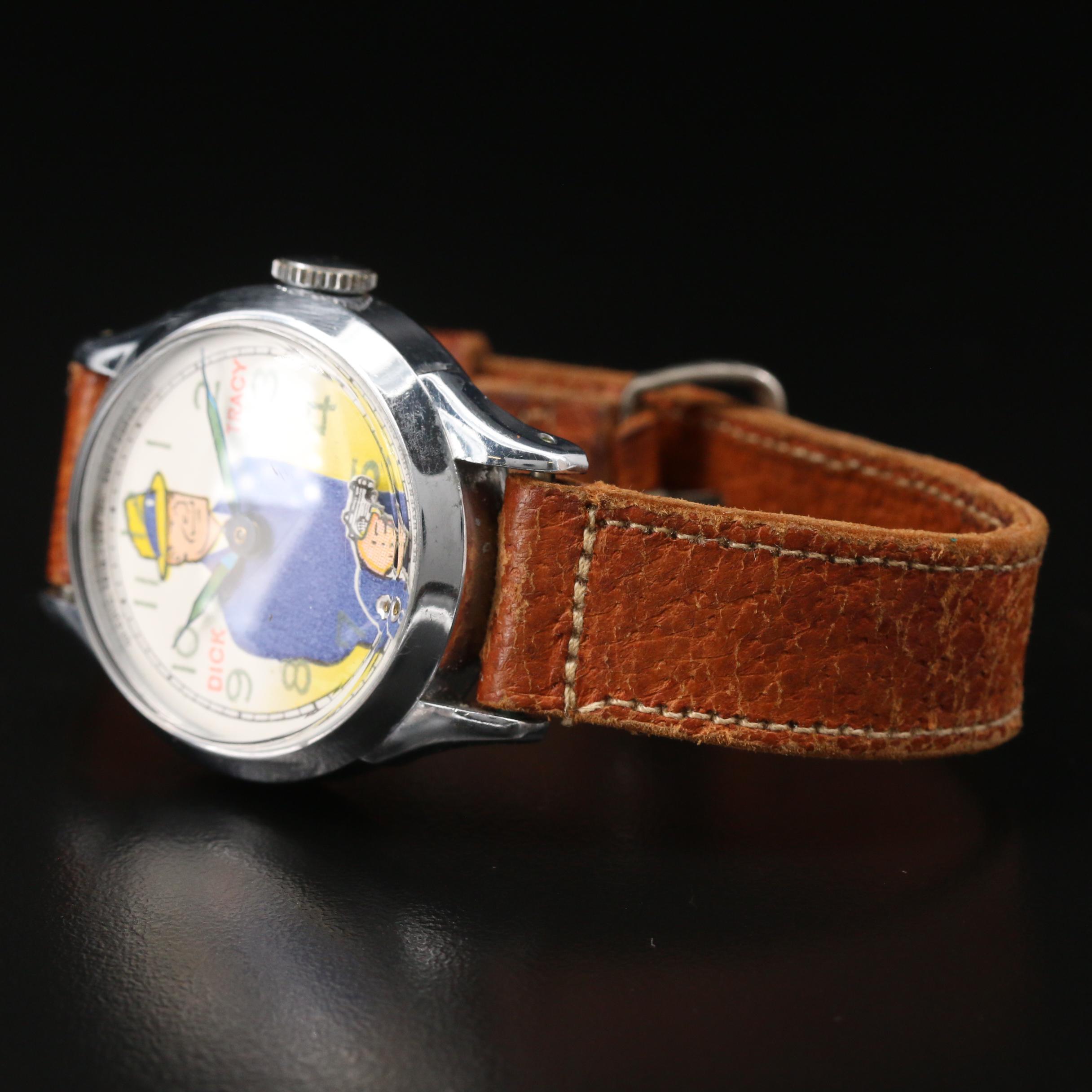 Vintage New Haven Dick Tracy Stem Wind Watch
