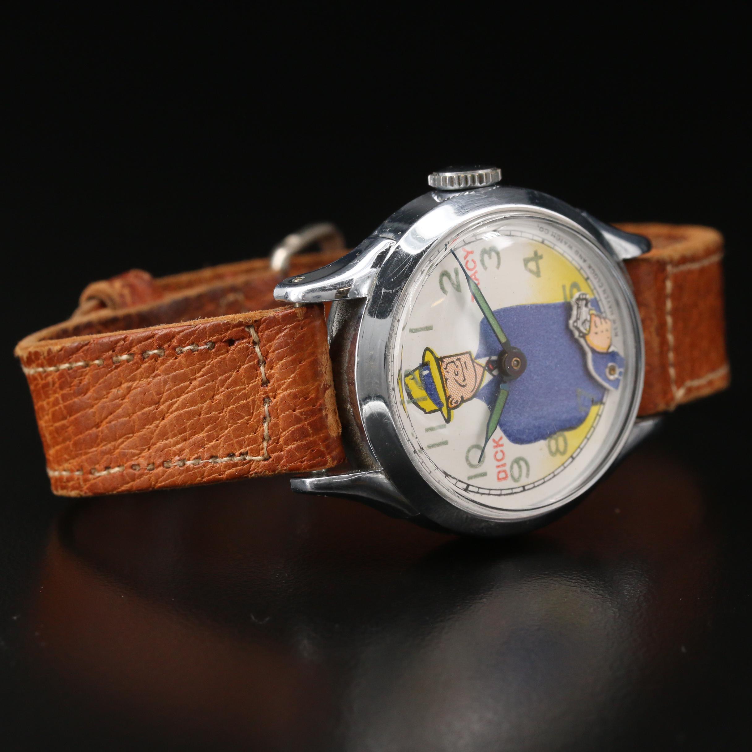 Vintage New Haven Dick Tracy Stem Wind Watch