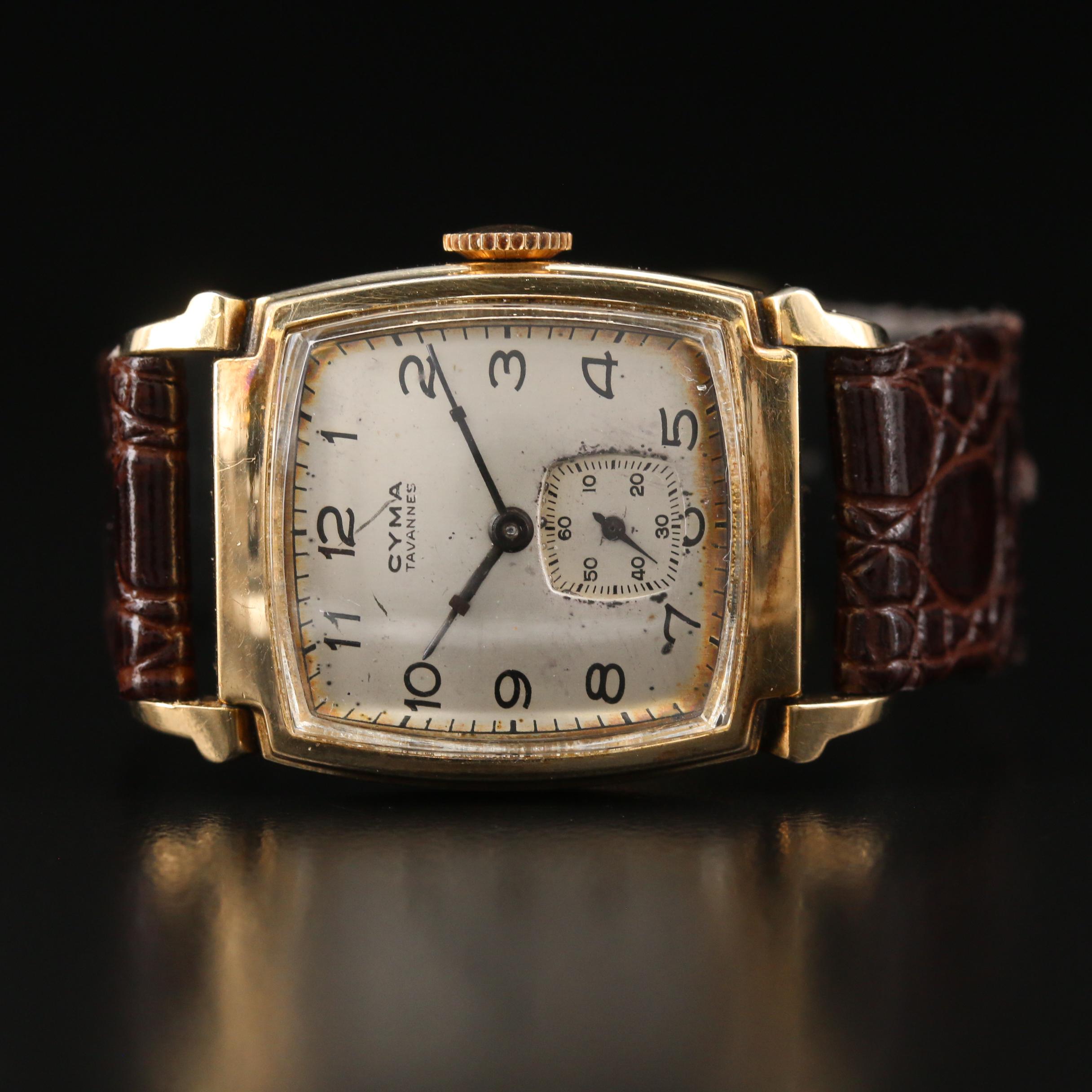 Vintage Cyma 10K Rolled Gold Plate Stem Wind Watch