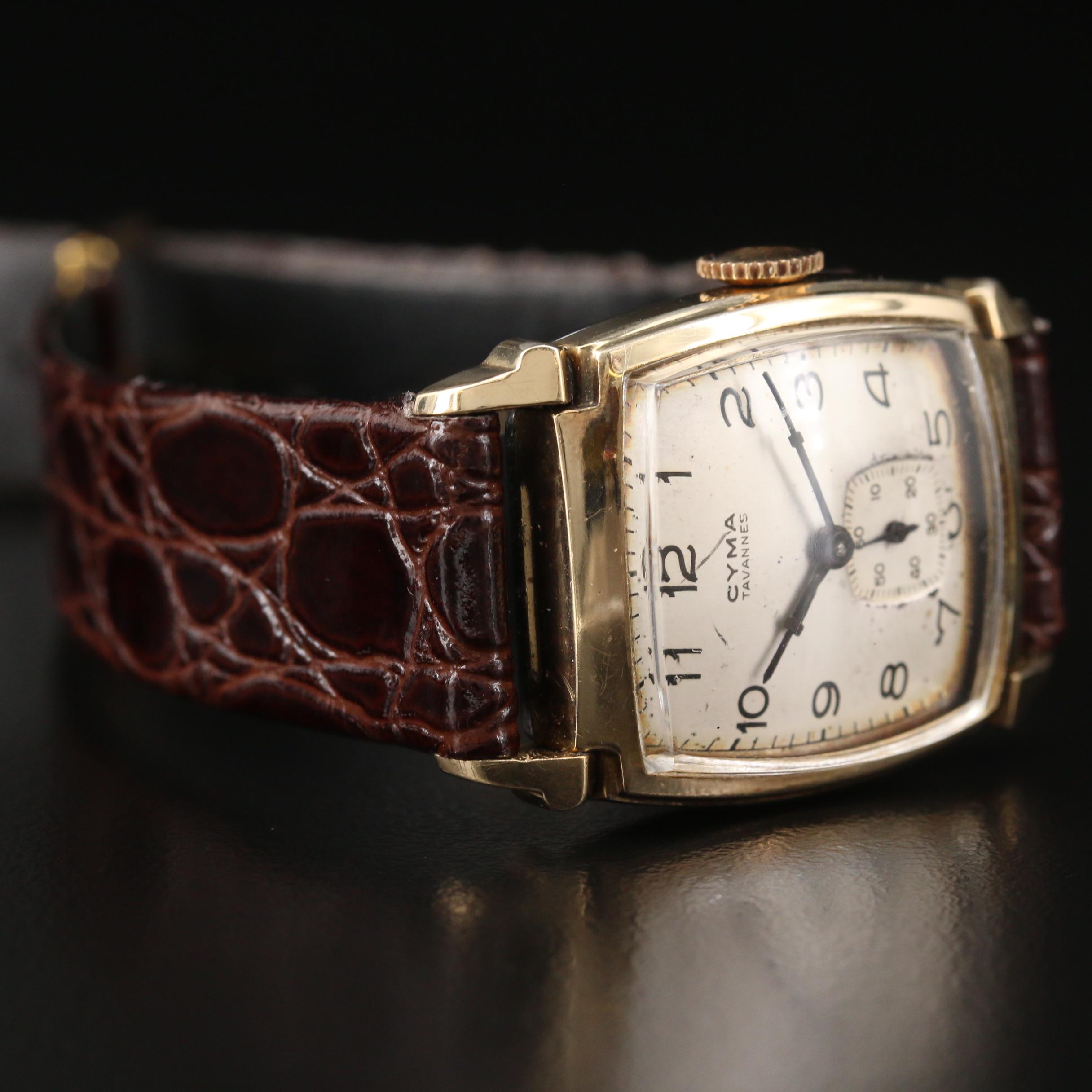 Vintage Cyma 10K Rolled Gold Plate Stem Wind Watch