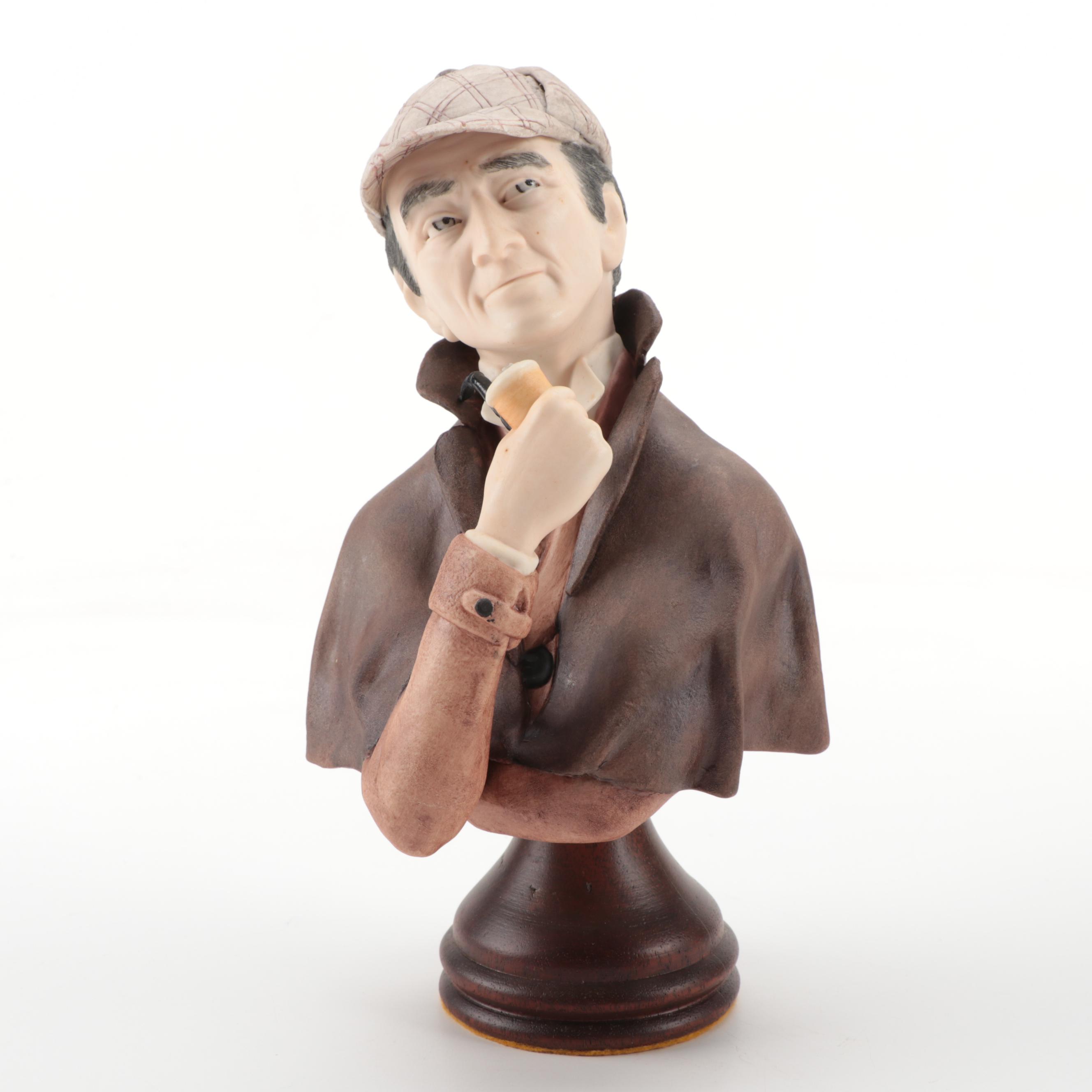 Edward J. Rohn Ceramic Bust of Sherlock Holmes
