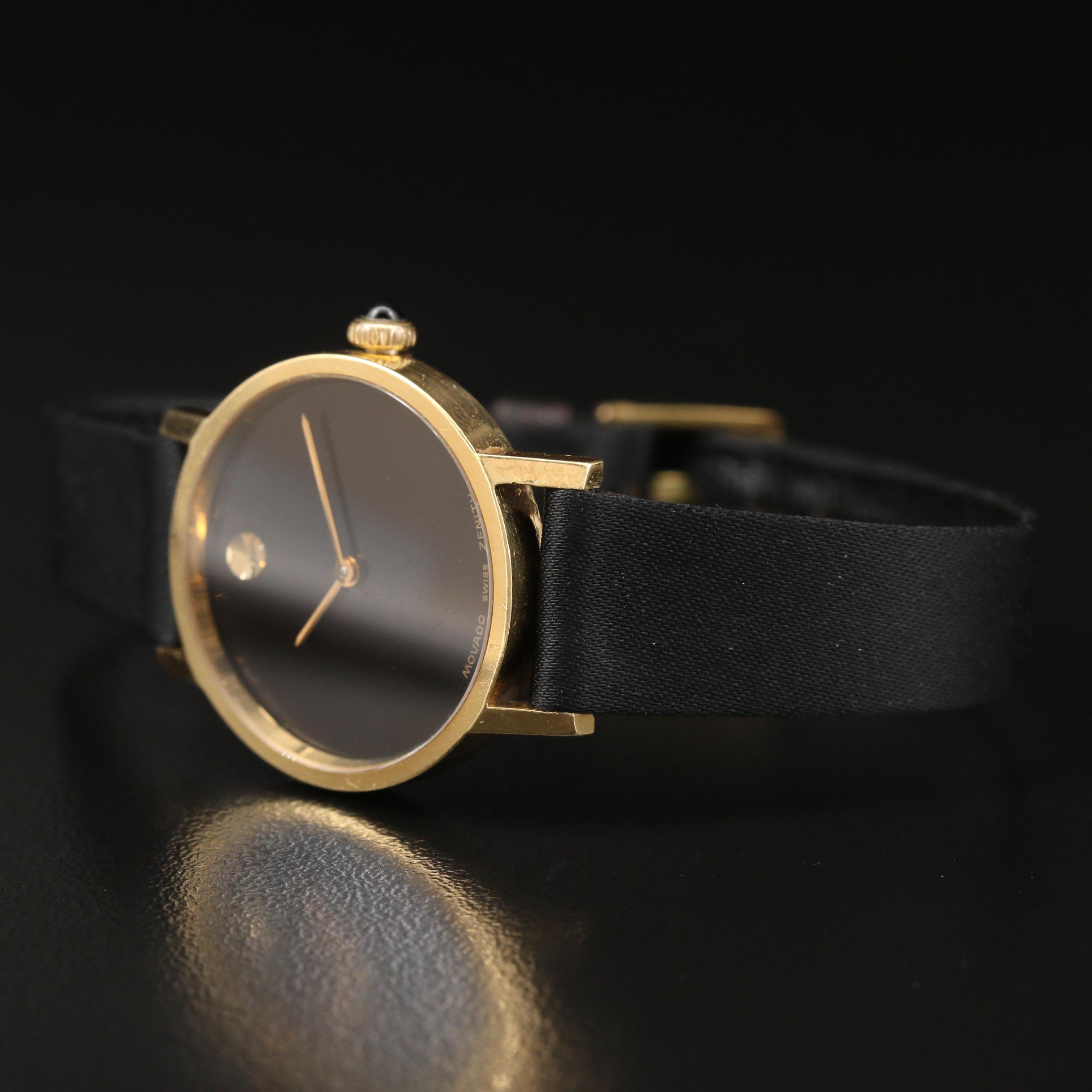 Vintage Movado Zenith 18K Gold Stem Wind Watch