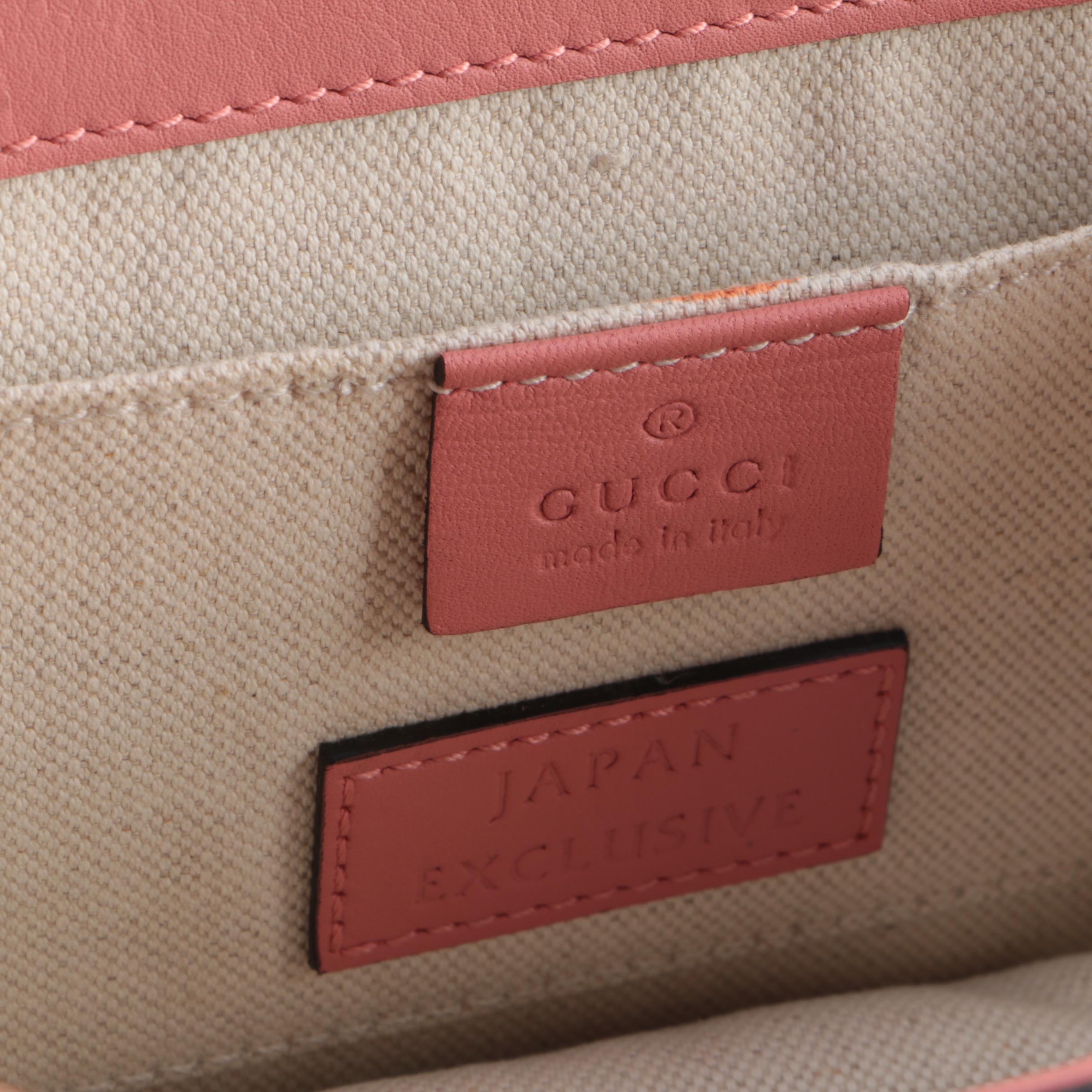 Gucci Pearly Peony Small Shoulder Bag in Contrasting Leather