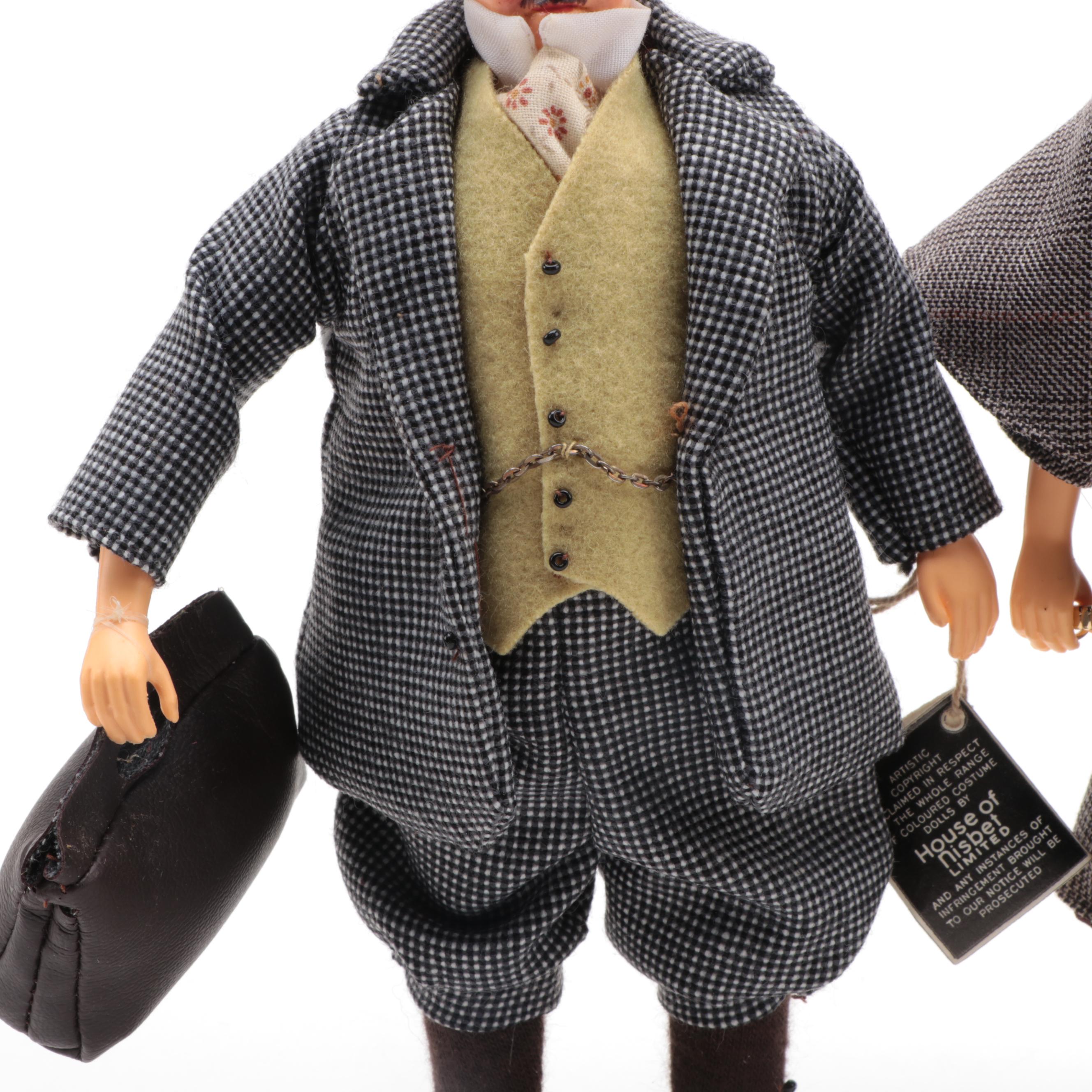 Sherlock Holmes and Dr. Watson Dolls by Peggy Nisbet