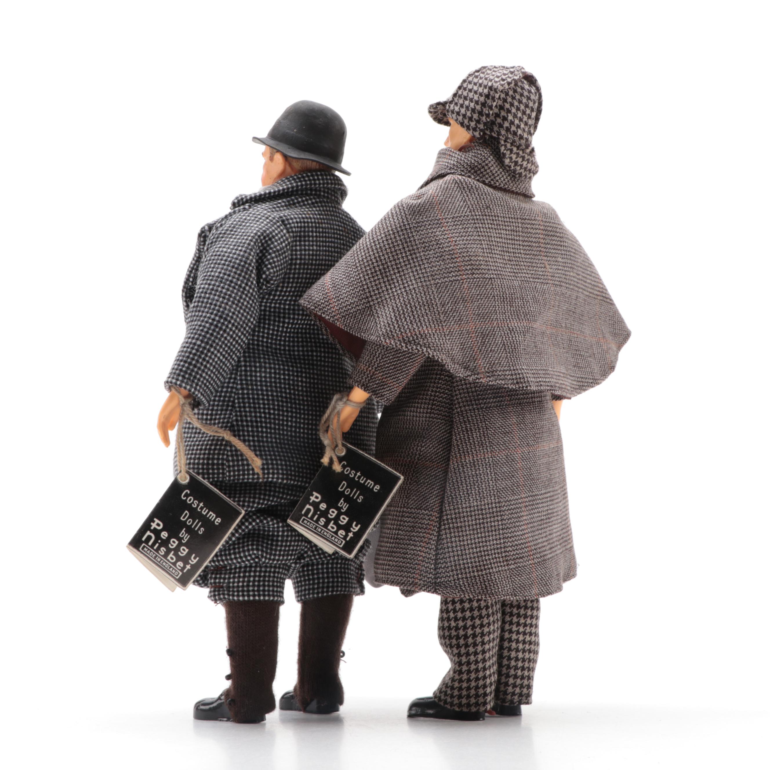 Sherlock Holmes and Dr. Watson Dolls by Peggy Nisbet