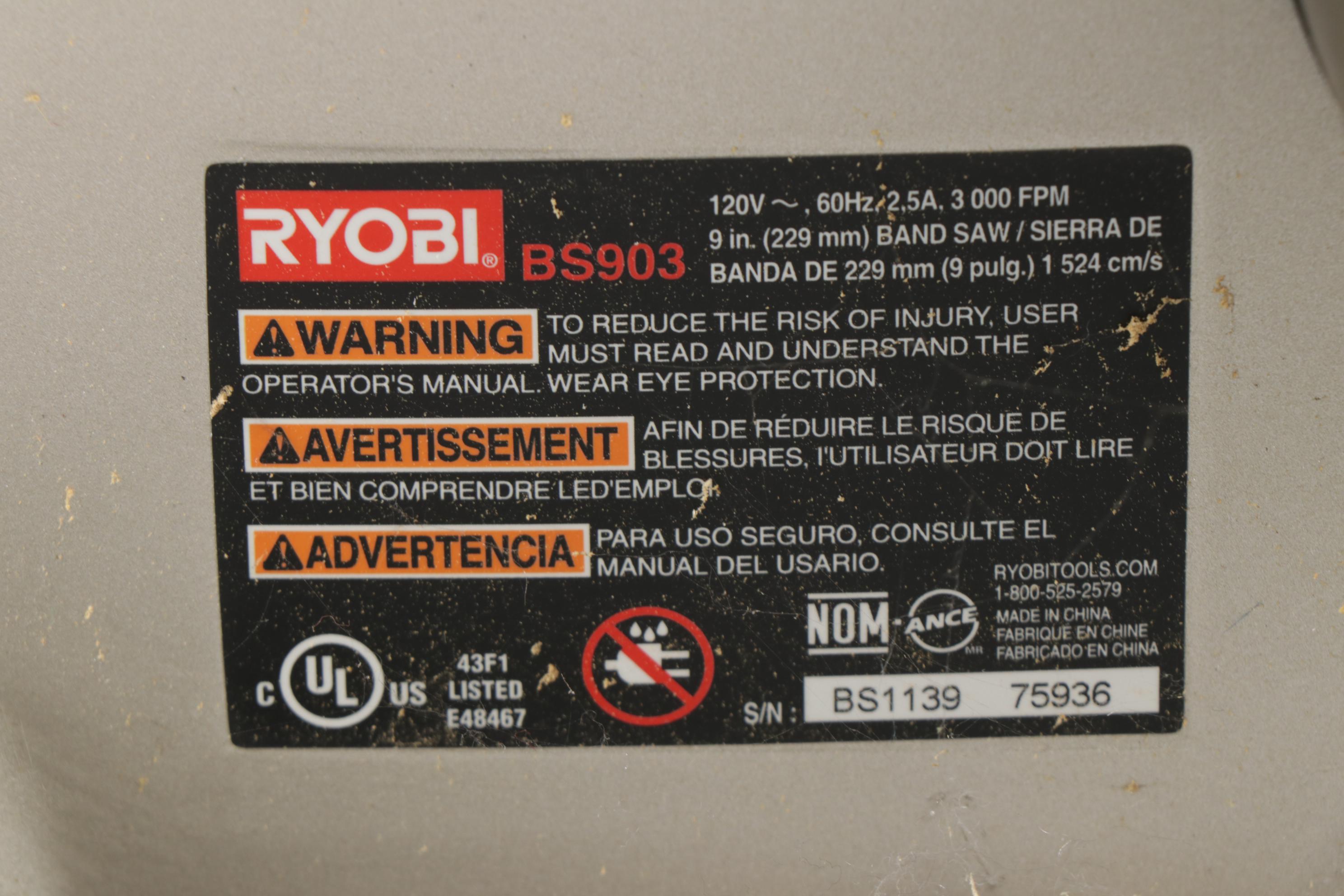 Ryobi BS903 Table Top Band Saw